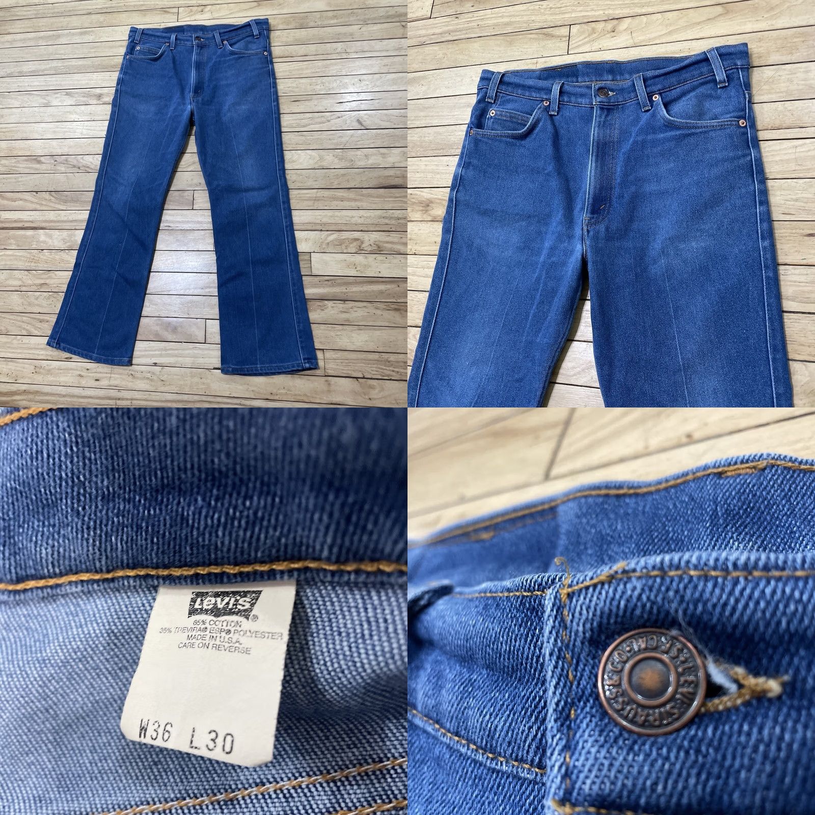 Levi's VINTAGE Levi's Jeans Men 517 Bootcut 36x30 Orange Tab USA Blue Denim 90s Rare 34x28 Jeans Mens Black? Size US 36 / EU 52 - 10 Thumbnail