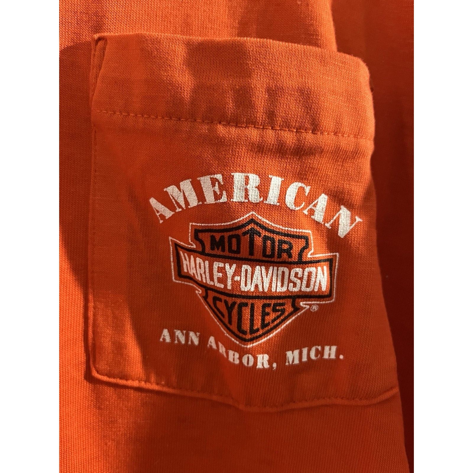 Harley Davidson Vtg Harley Davidson American Ann Arbor Michigan Polo 1990 Size US XXL / EU 58 / 5 - 2 Thumbnail