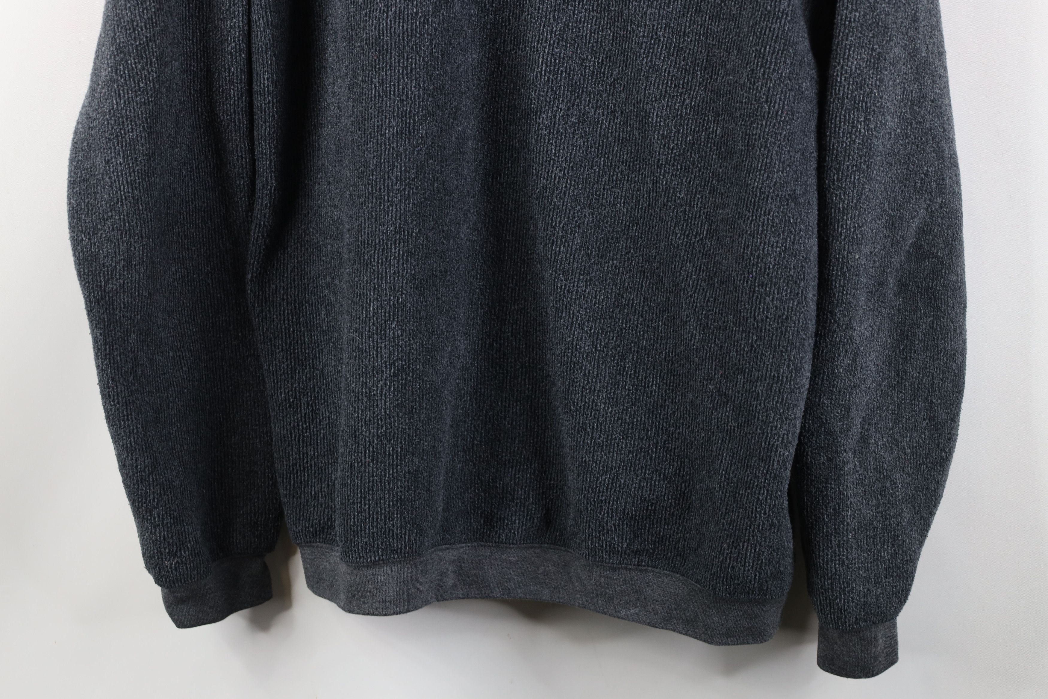 Vintage Vintage 90s Y2K Streetwear Ribbed Knit Collared Sweatshirt Size US L / EU 52-54 / 3 - 3 Thumbnail