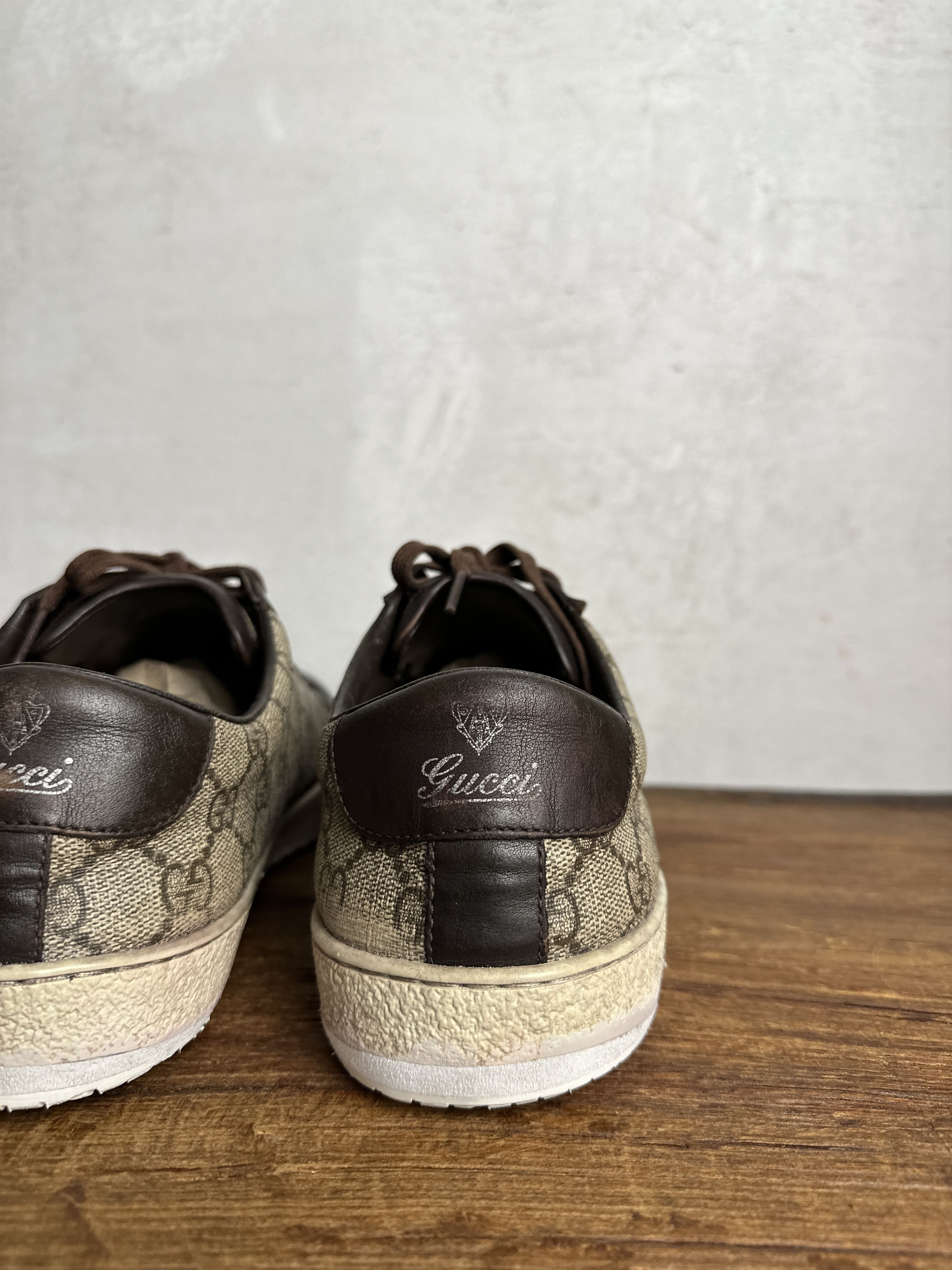 Gucci Gucci GG Logo Supreme Leather Sneakers Size US 11 / EU 44 - 6 Thumbnail