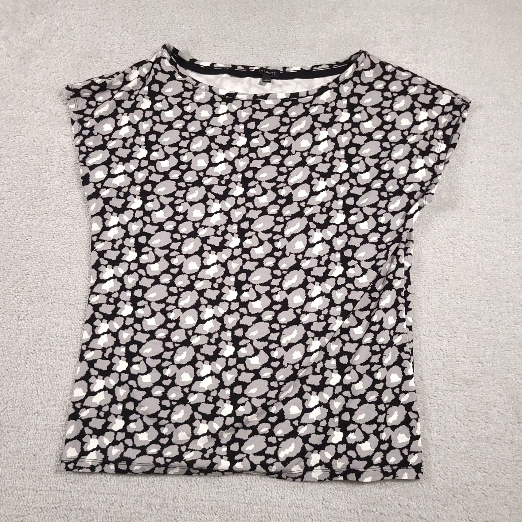 Talbots Talbots Shirt Womens Large Abstract Print Stretch Rayon Spandex Top Blouse Size L / US 10 / IT 46 - 2 Thumbnail