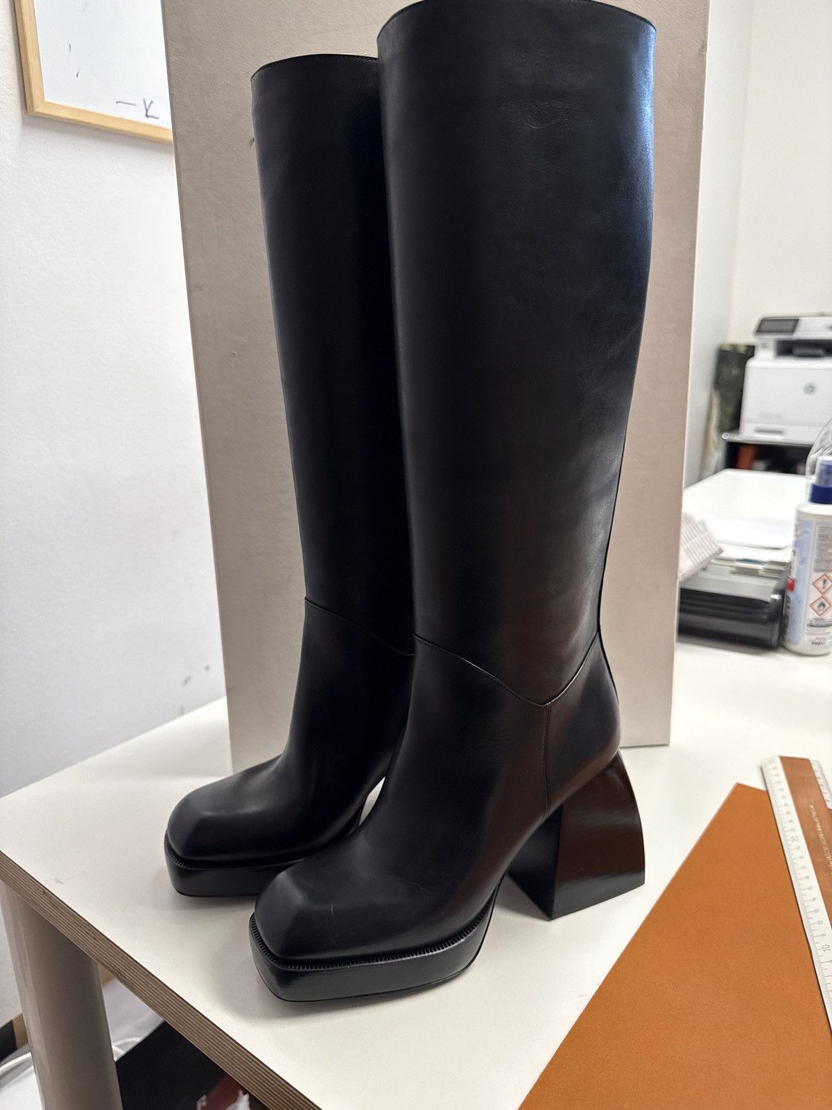 Nodaleto Nodaleto Platform Vitello Boots Size US 7 / IT 37 - 1 Thumbnail