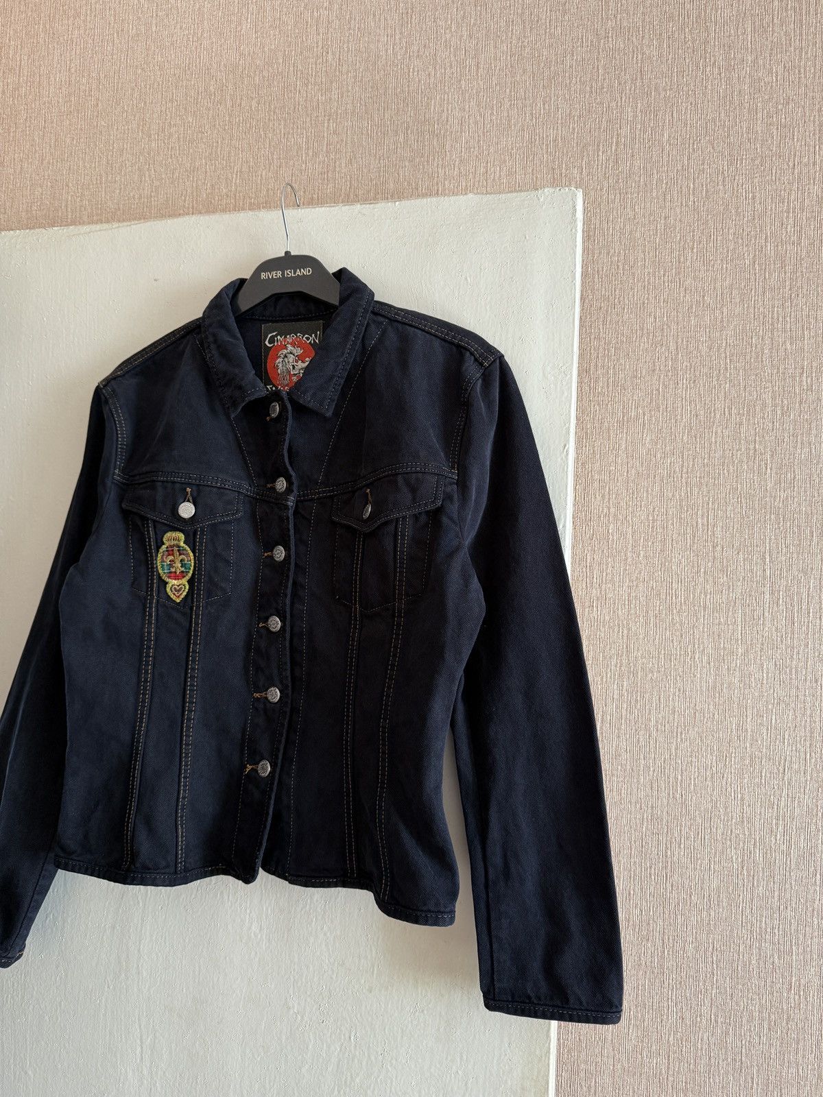 Other Vintage Cimarron Spanish Warriors Denim Jacket Women Cropped Size XL / US 12-14 / IT 48-50 - 3 Thumbnail