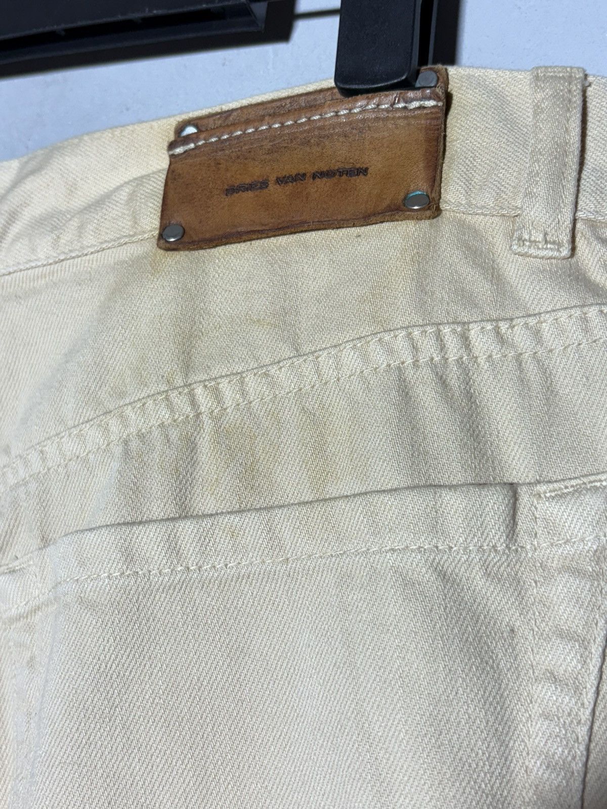 Dries Van Noten Dries Van Noten Straight Beige Denim Jeans Size US 29 - 4 Thumbnail