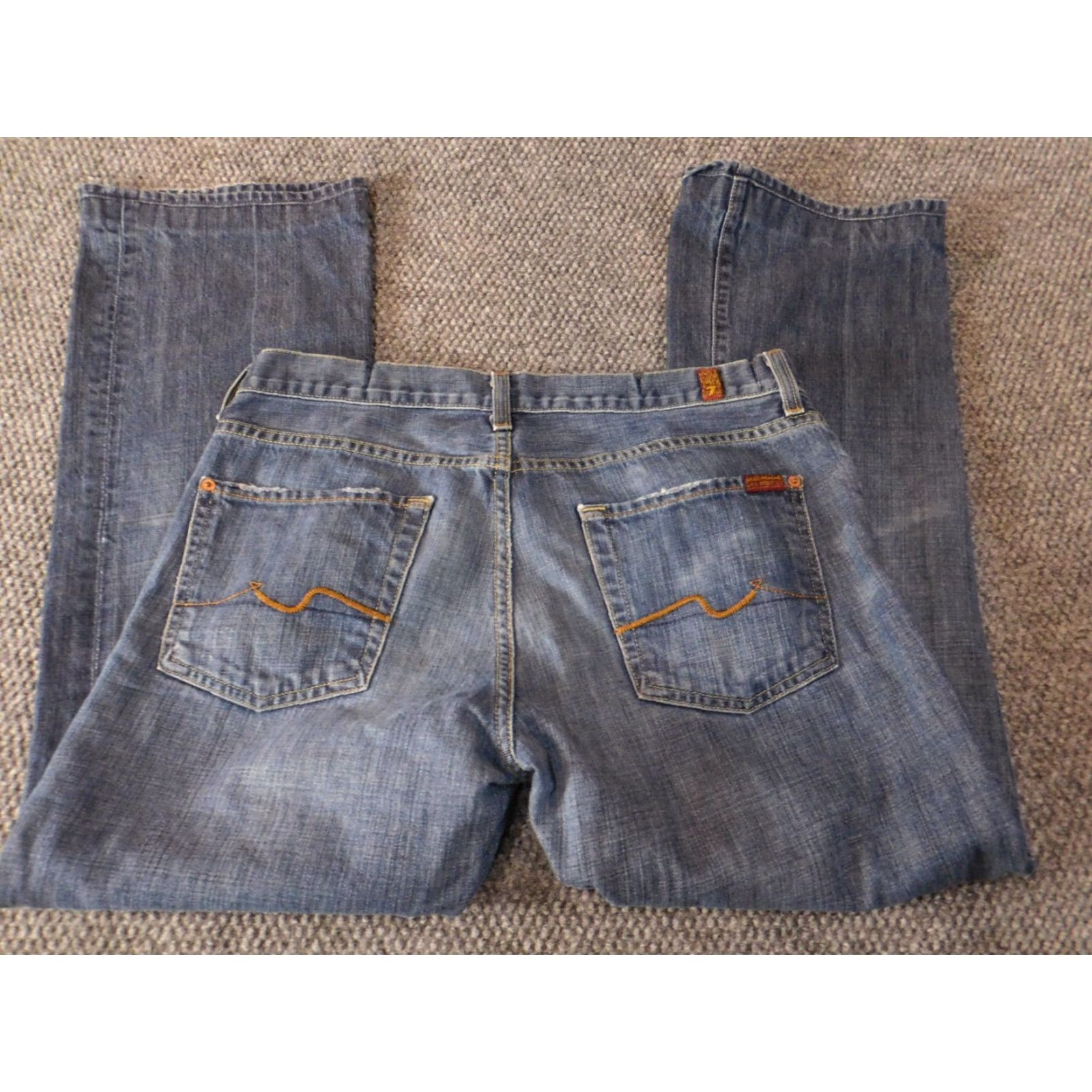 7 For All Mankind 7 For All Mankind Jeans Mens 33x28 Blue Denim Straight Regular Vintage? No (Note: Vintage: No) Size US 33 - 6 Thumbnail