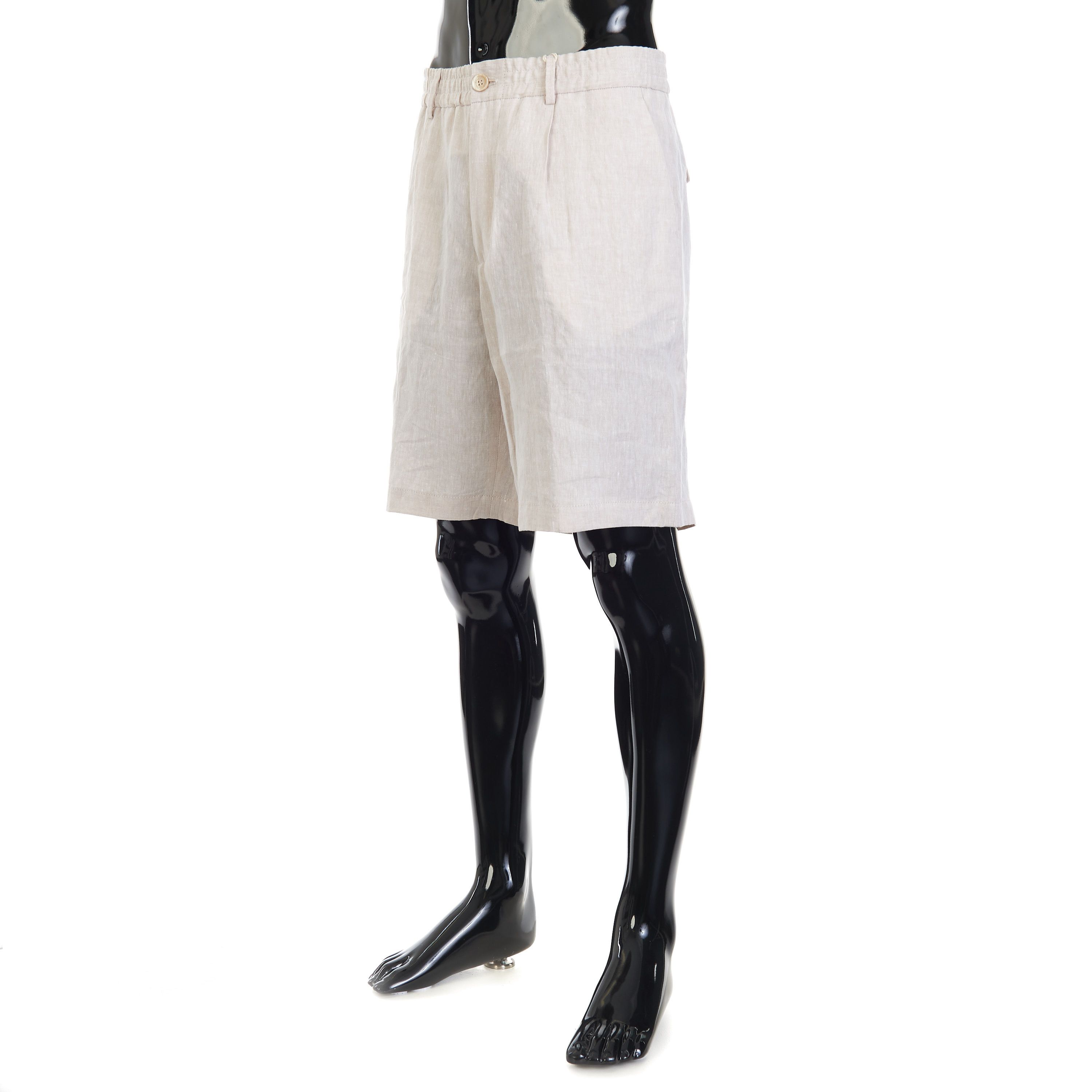 Brunello Cucinelli Beige Linen Bermuda Shorts Size US 36 / EU 52 - 2 Thumbnail
