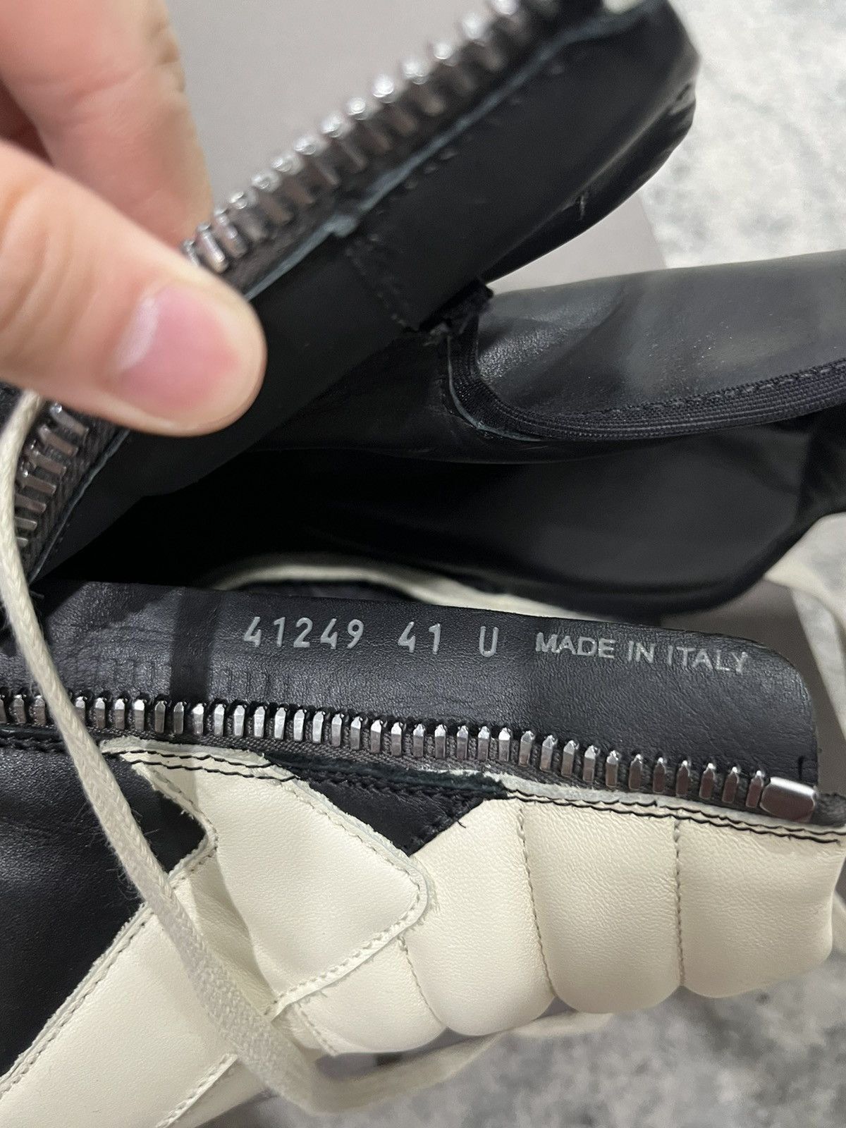 Rick Owens Black Milk Geobasket Size US 8 / EU 41 - 15 Thumbnail