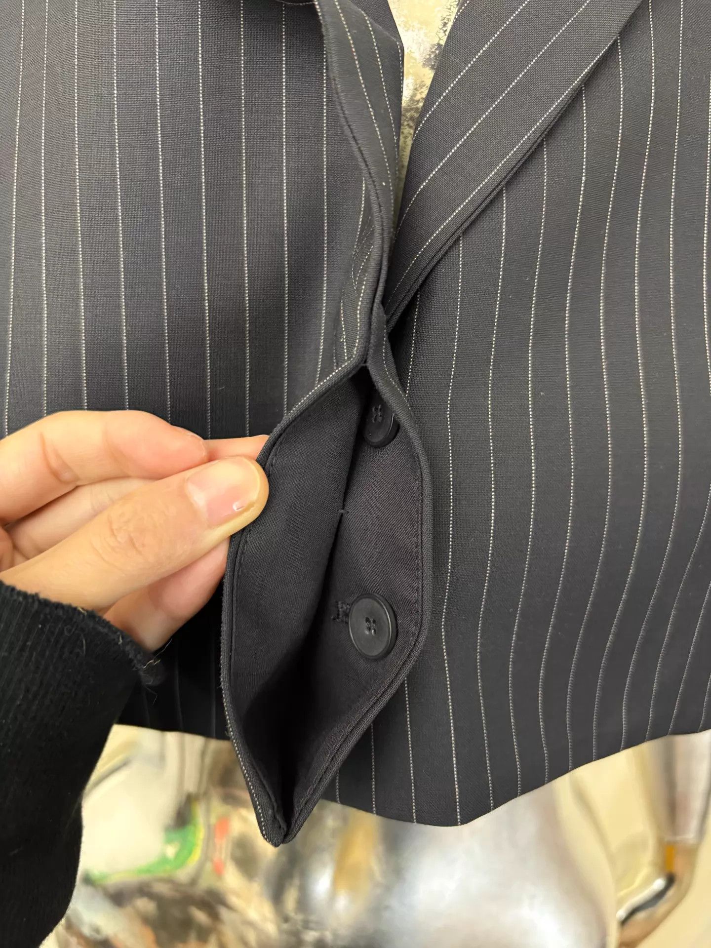 Mowalola MOWALOLA Pin Striped Wool Suit-Style Cape Vest Top Size S / US 4 / IT 40 - 4 Thumbnail