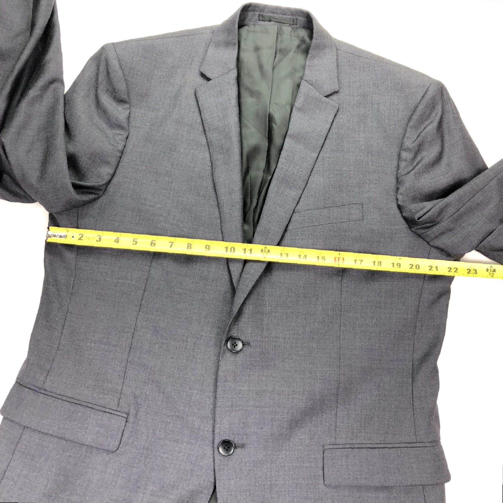 Theory Theory Men's 2-Button Gray 100% Wool Jacket Blazer Slim 46 Long Mens Size 46R - 6 Thumbnail