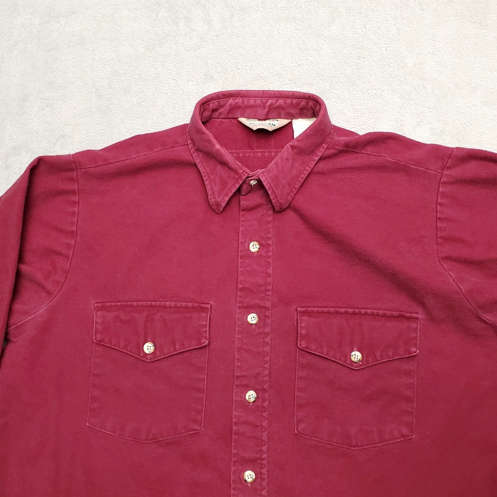 Vintage VINTAGE Winter Run Shirt Mens L Maroon Chamois Outdoor Flannel Cabin Casual Size US L / EU 52-54 / 3 - 2 Thumbnail