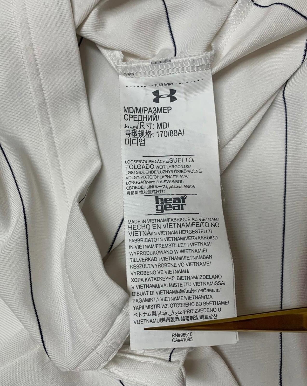 Under Armour Under Armour Men's Medium White Striped Polo Shirt Size US M / EU 48-50 / 2 - 11 Thumbnail