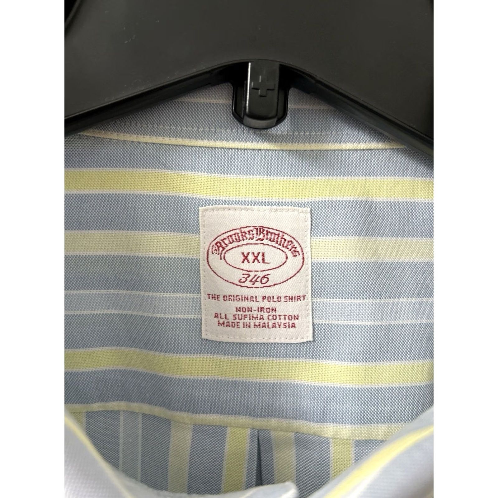 Brooks Brothers Brooks Brothers The Original Polo Shirt Mens 2XL Blue Striped Supima Cotton L/S Size US XXL / EU 58 / 5 - 6 Thumbnail