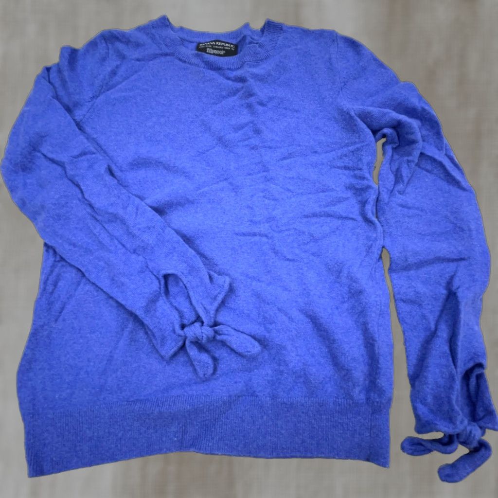 Banana Republic Banana Republic Sweater Women S Pullover Crew Neck Knit Solid Purple Wool Rayon Cashmere Nylon Modern Classic Size S / US 4 / IT 40 - 1 Thumbnail