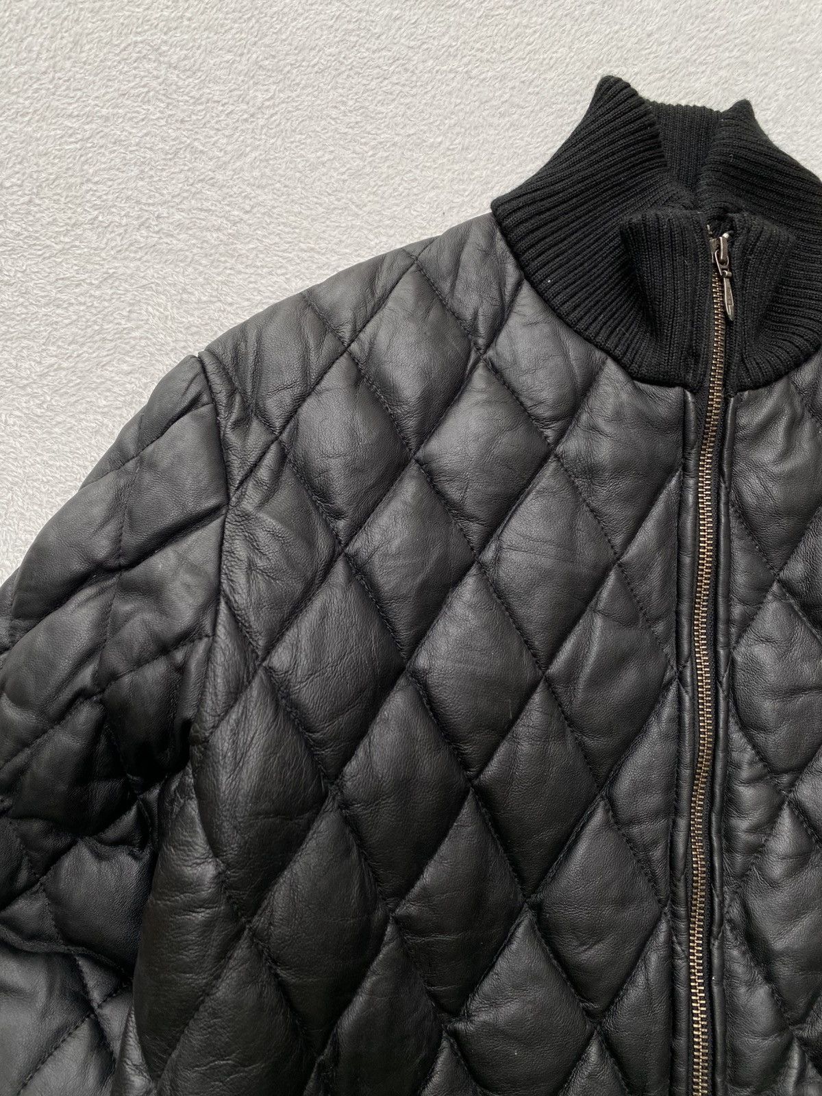 Japanese Brand 2000s- Kawanoyakata Schaffen- Quilted Leather Down Jacket Size US M / EU 48-50 / 2 - 7 Thumbnail