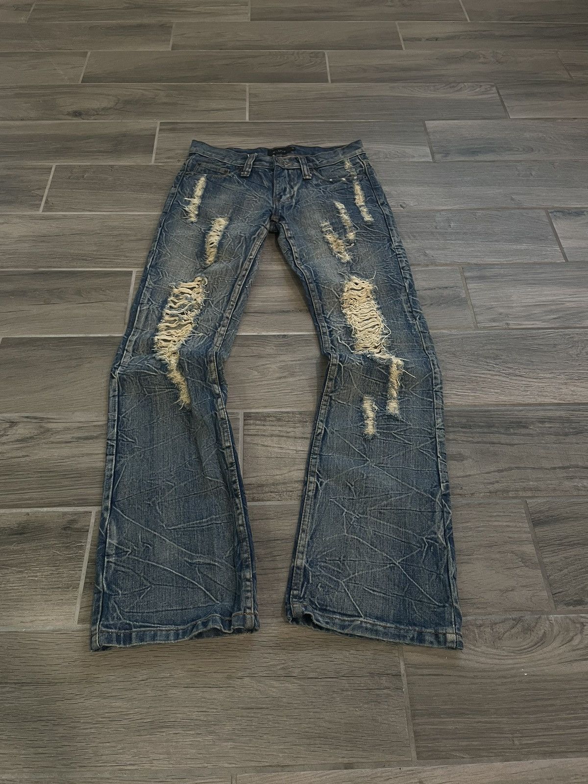 Japanese Brand Japanese Brand K U I Distressed Denim Size US 30 / EU 46 - 1 Thumbnail