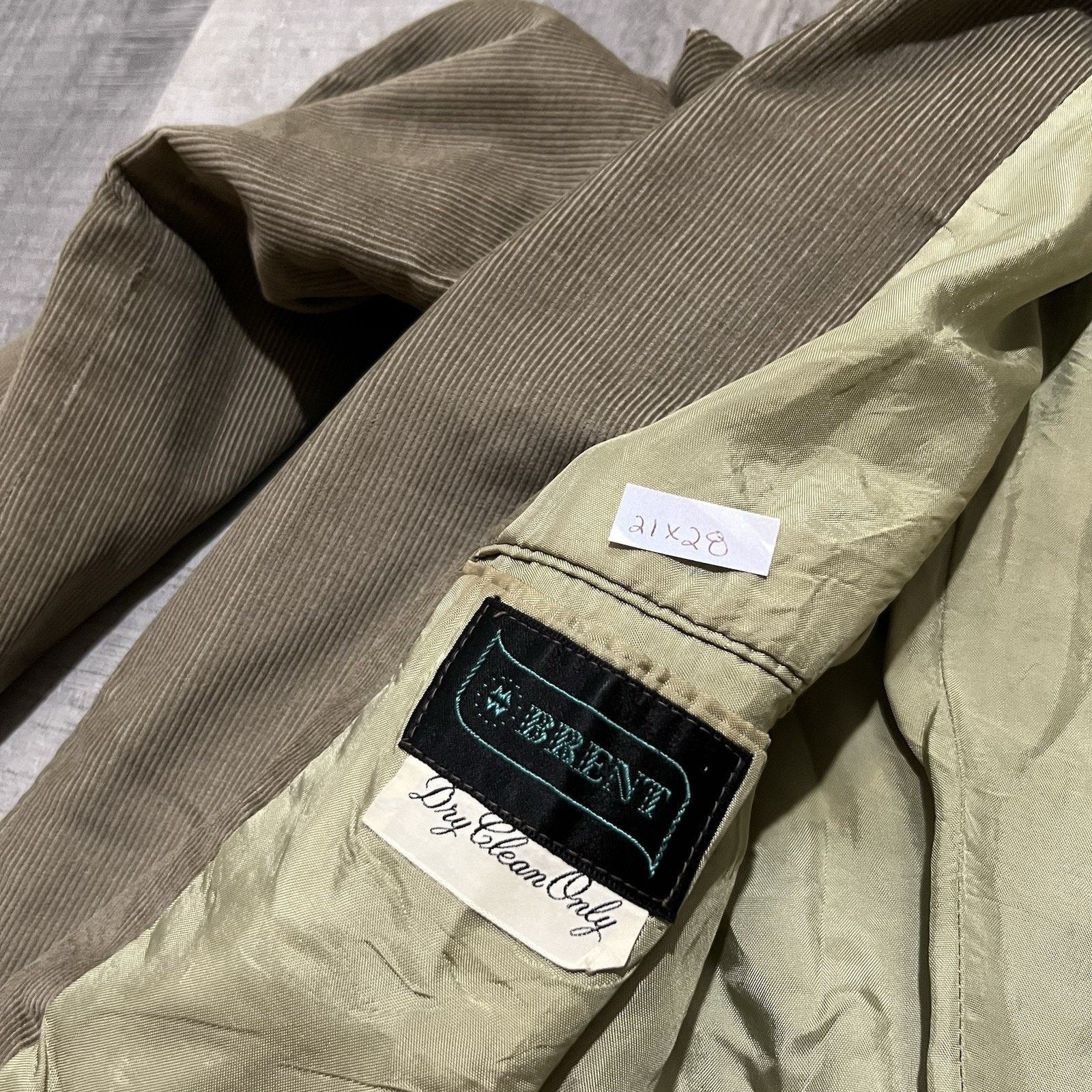 Vintage VTG 60s 70s BRENT Tan Corduroy 3 Button Corduroy Casual Coat Size US M / EU 48-50 / 2 - 5 Thumbnail
