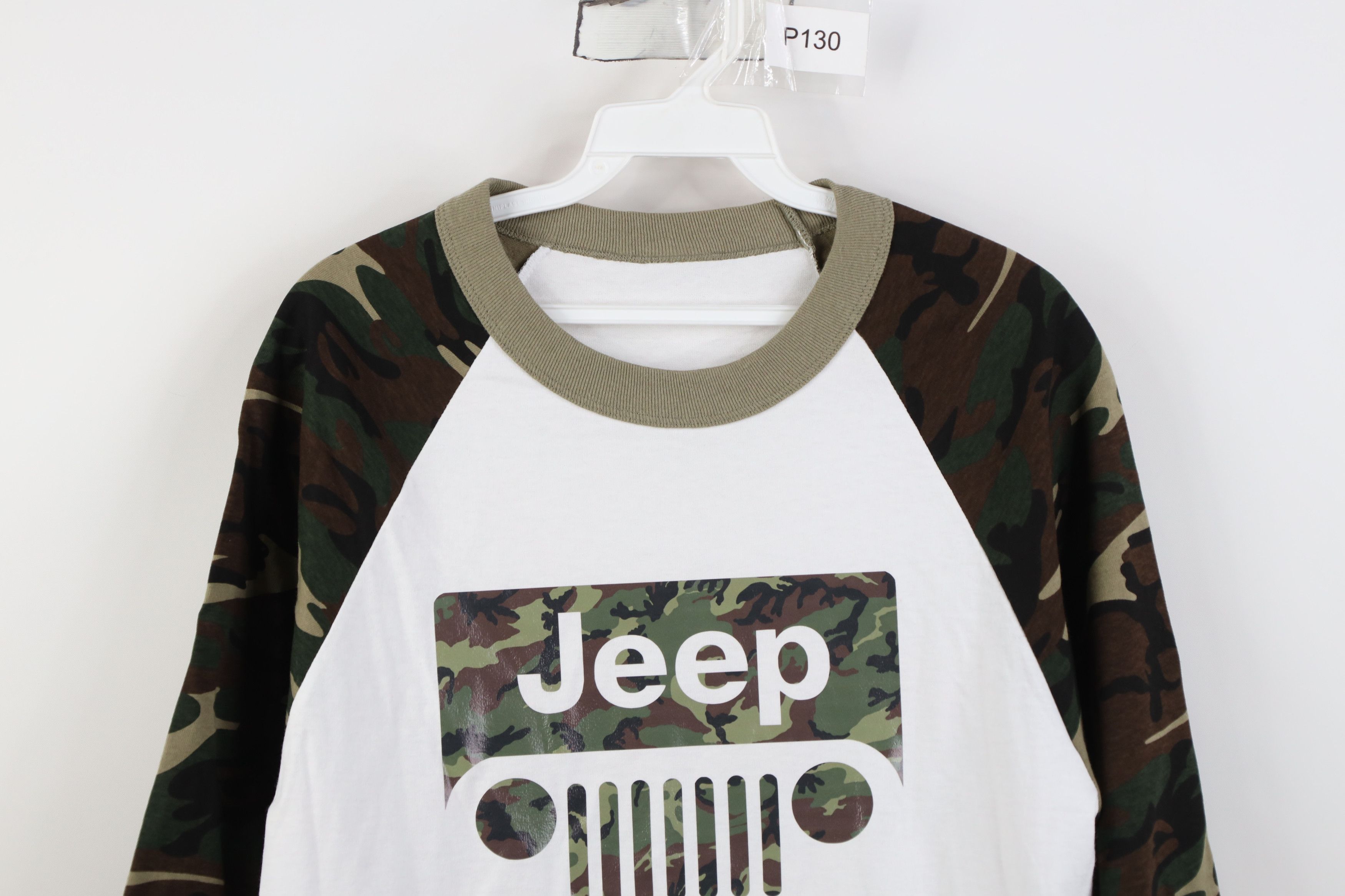 Vintage Vintage 90s Y2K Jeep Motor Co Camouflage Baseball T-Shirt Size US S / EU 44-46 / 1 - 2 Thumbnail