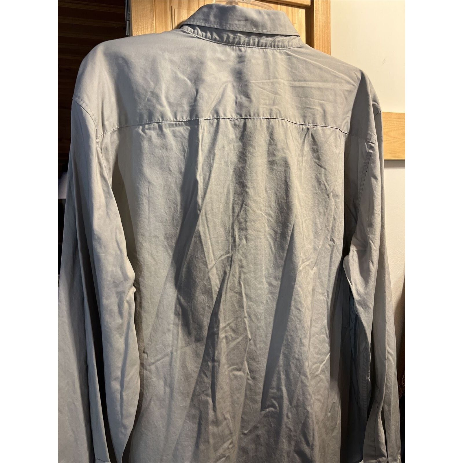 Calvin Klein Calvin Klein Men’s XL Grey LS Cotton Lastol Button Up Shirt Size US XL / EU 56 / 4 - 15 Thumbnail