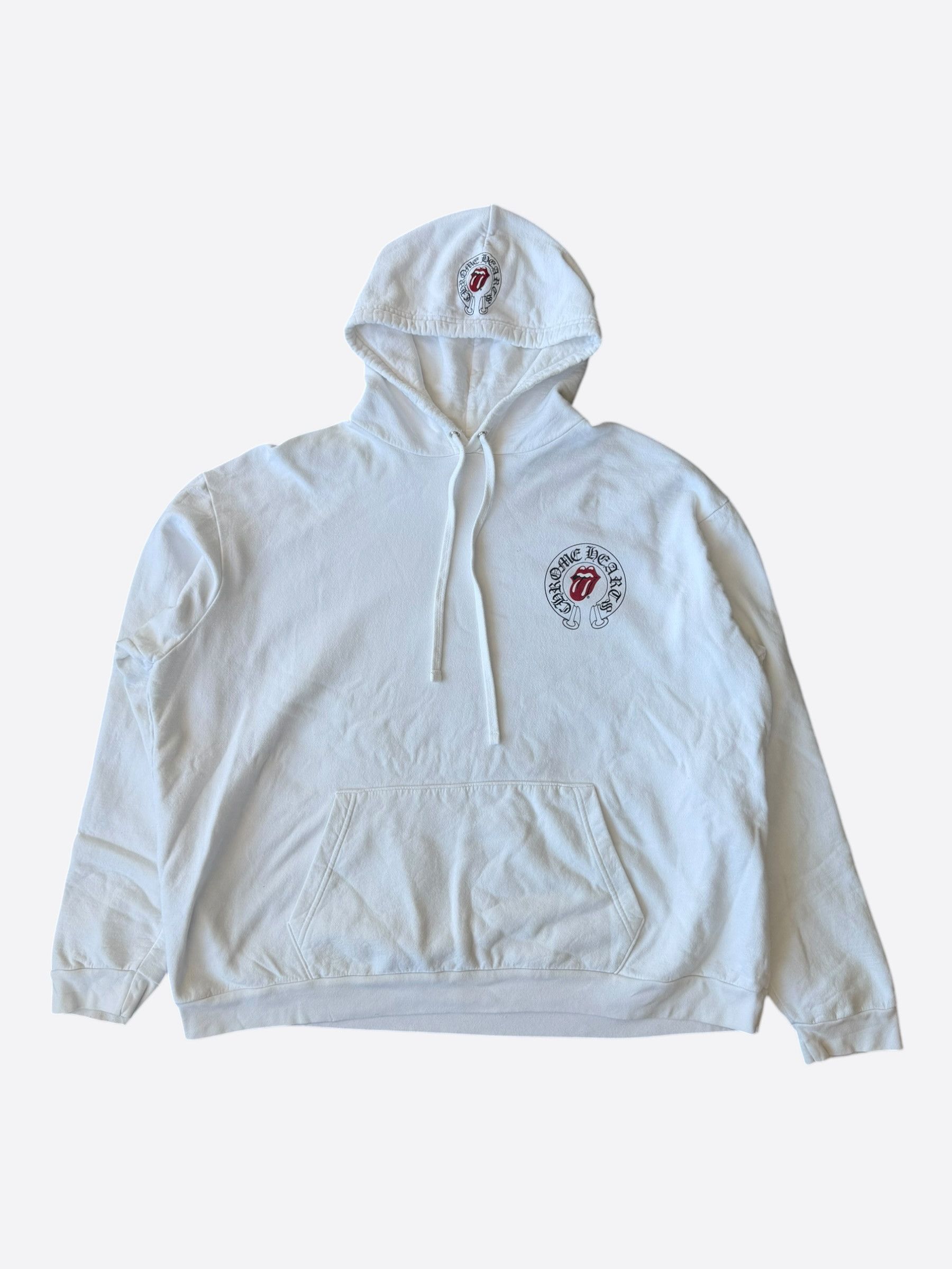 Chrome Hearts Rolling Stones White & Red Horseshoe Logo Hoodie Size US XXL / EU 58 / 5 - 1 Thumbnail