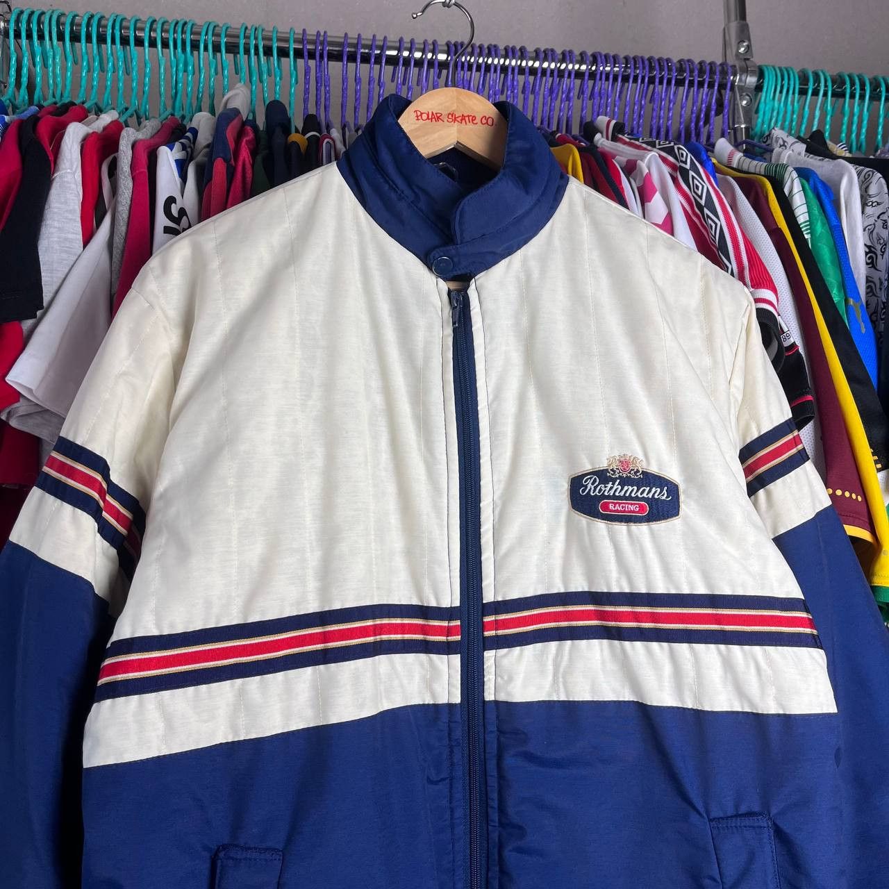 Vintage Vintage 80s Rothmans Racing Team F1 Motorcycle Jacket Size US M / EU 48-50 / 2 - 2 Thumbnail
