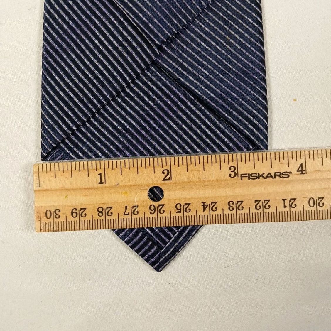 Bcbgmaxazria VINTAGE BCBGMaxazria Men Tie Silk Blue Purple Striped 3" x 60" Hand Sewn Mens Accessories Size ONE SIZE - 5 Thumbnail