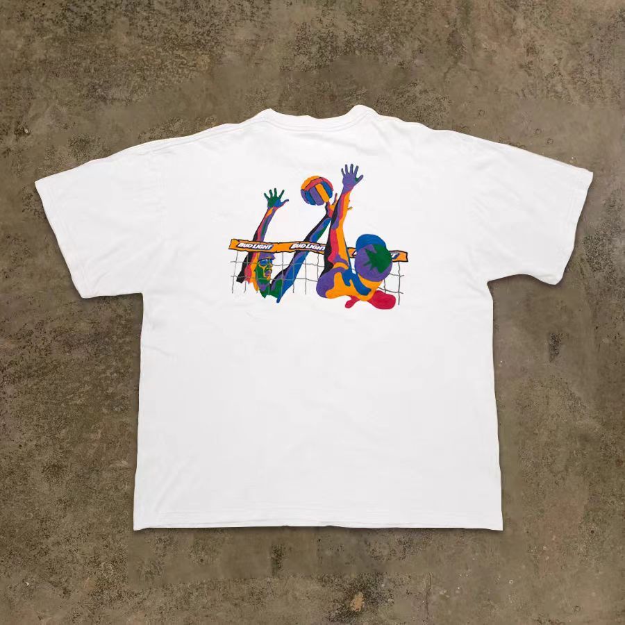 Vintage Street fashion retro volleyball print t-shirt Size US M / EU 48-50 / 2 - 1 Thumbnail