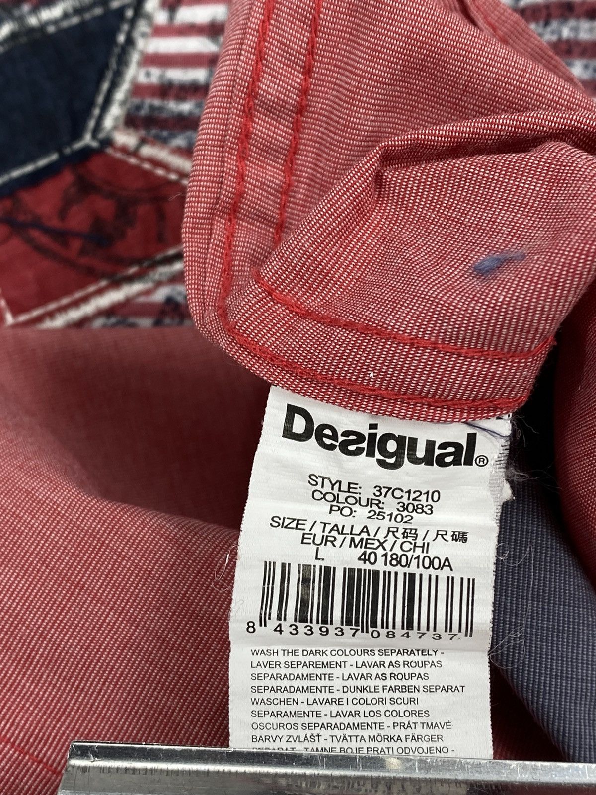 Desigual 🔥LASTDROP🔥 Desigual Big Logo Color Block Striped We Love It Size US L / EU 52-54 / 3 - 12 Thumbnail
