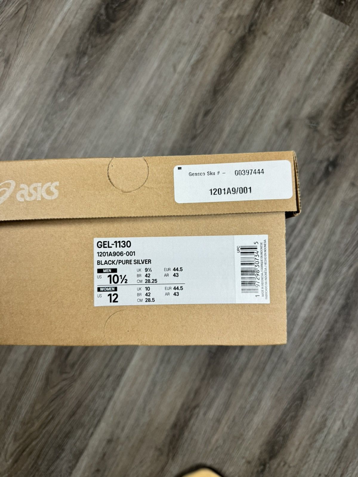 Asics ASICS Gel-1130 Black Pure Silver size 10.5 Size US 10.5 / EU 43-44 - 8 Thumbnail