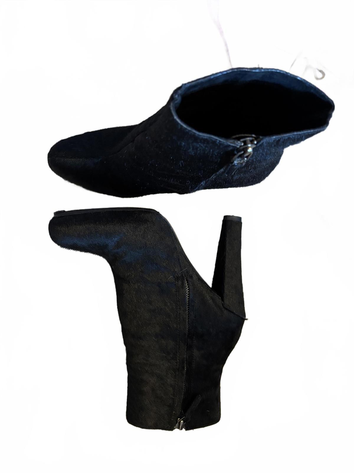Theory Theory Debra Ponyhair Black Women's Heeled Boots sz 39 Size US 8.5 / IT 38.5 - 2 Thumbnail