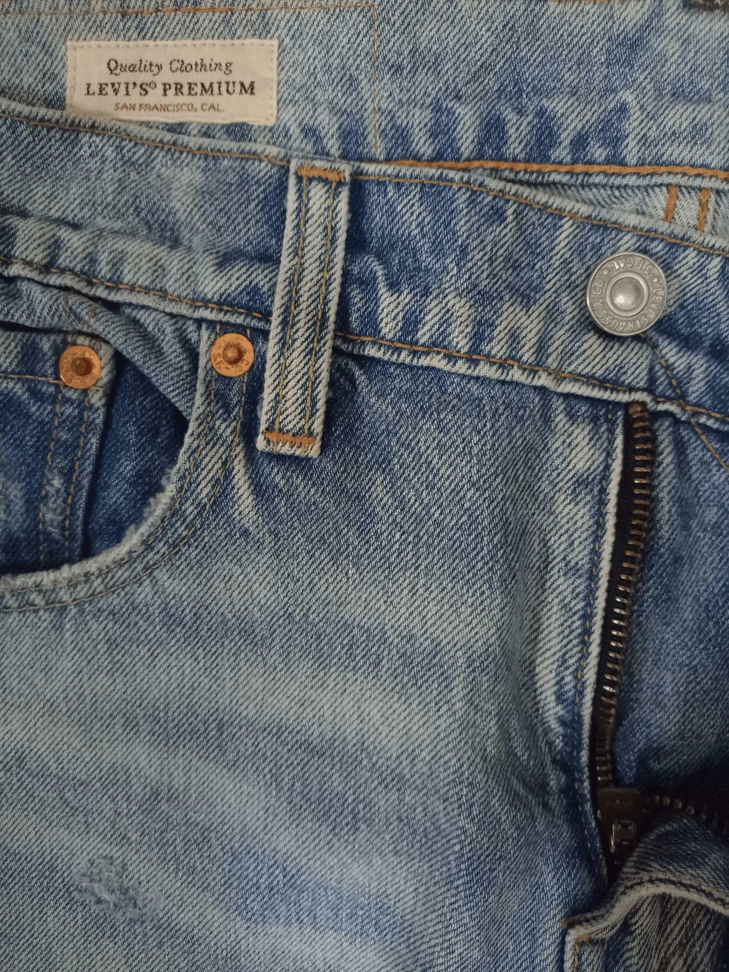 Levi's Vintage Levis Big E Hi-Ball Blue Wash Distressed Jeans 32x29 Size US 32 / EU 48 - 4 Thumbnail