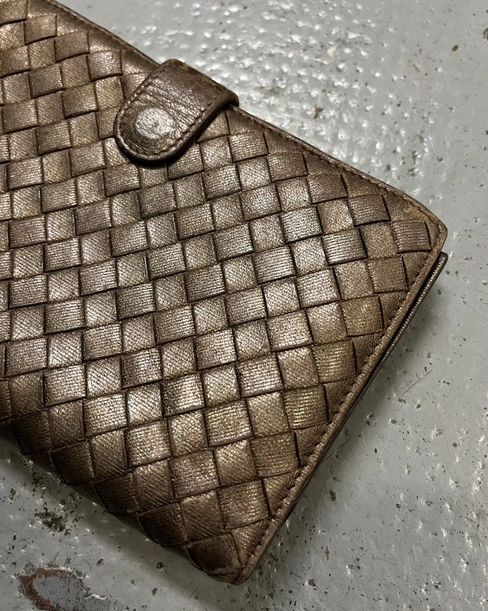 Bottega Veneta Bottega Veneta Bronze Leather Intrecciato Wallet Size ONE SIZE - 2 Thumbnail