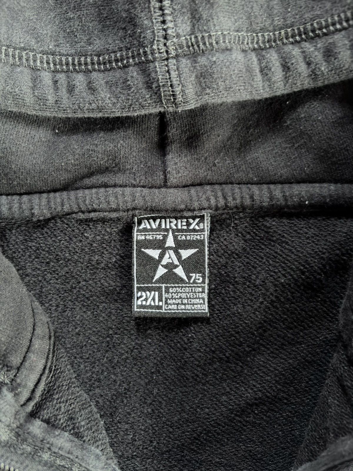Avirex Avirex Rare Big Cross Baggy Zip Hoodie XXL XL Affliction Size US XXL / EU 58 / 5 - 9 Thumbnail