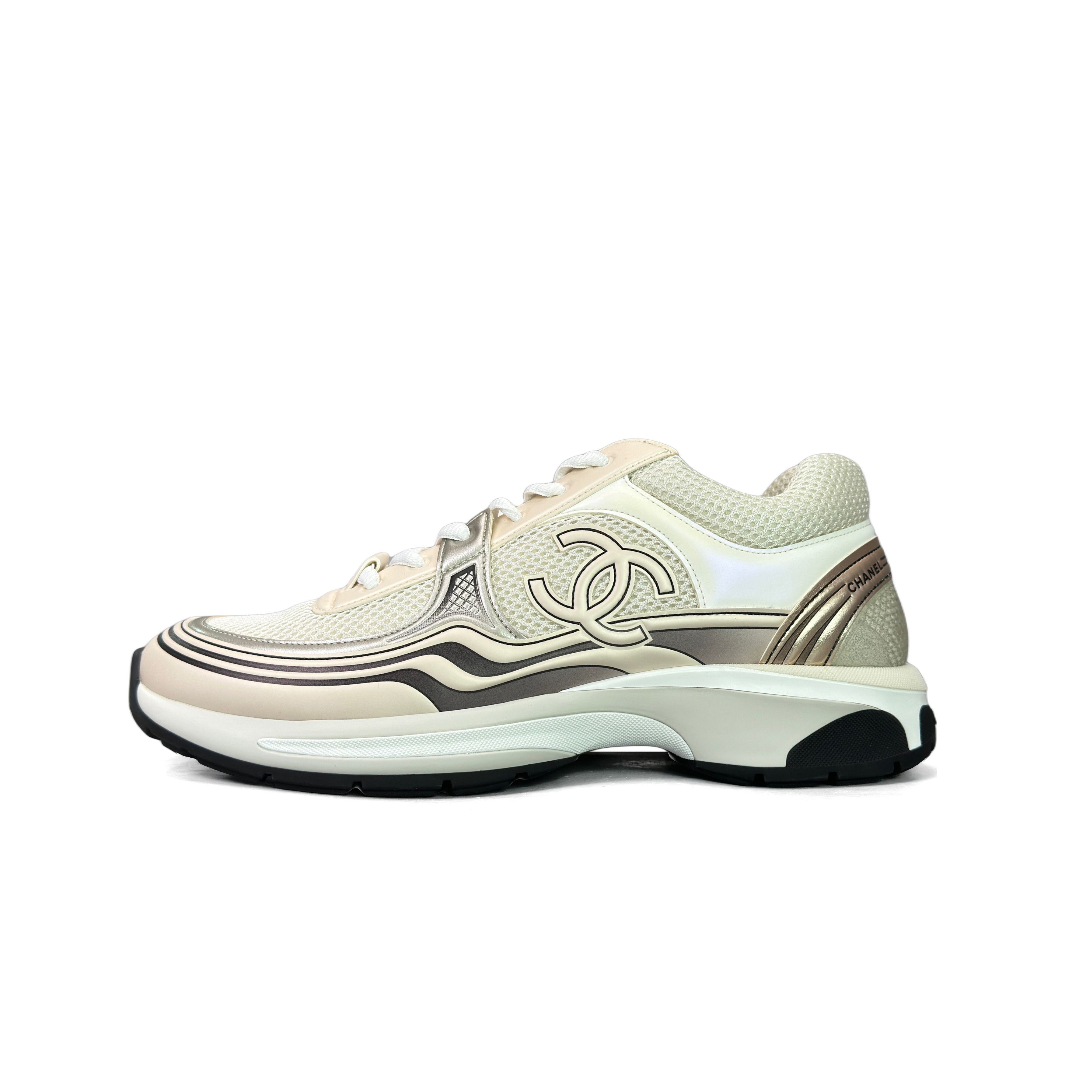 Chanel Chanel Logo Mesh Low-Top Sneakers Size 42 Size US 12 / IT 42 - 1 Thumbnail