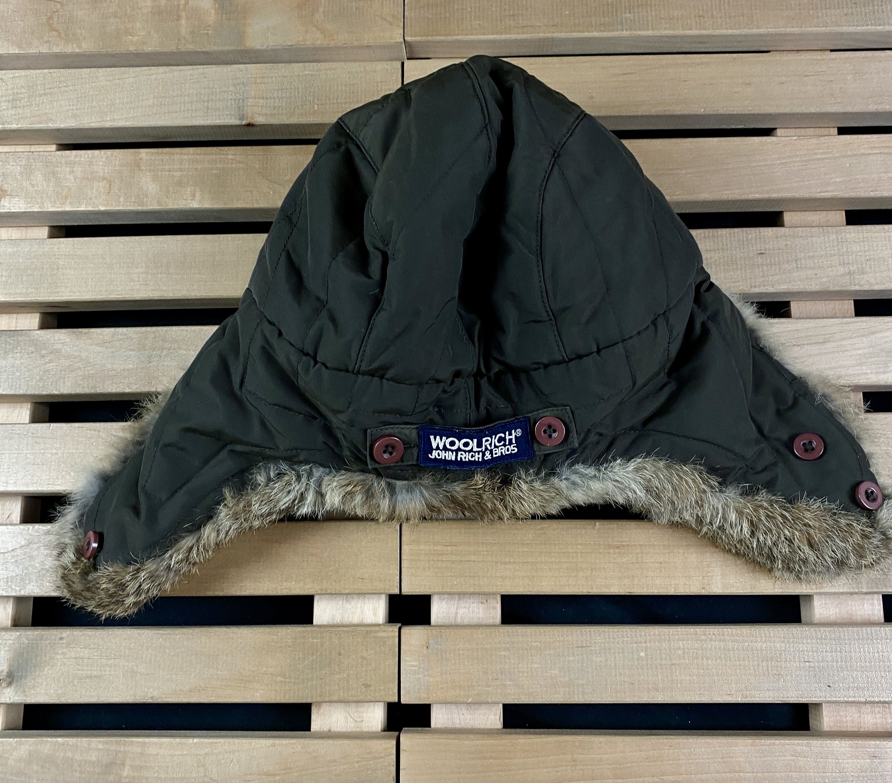 Woolrich Woolen Mills Mens Fur Lined Hat With Ear Flaps Woolrich Size M Cotton Size 32 - 6 Thumbnail