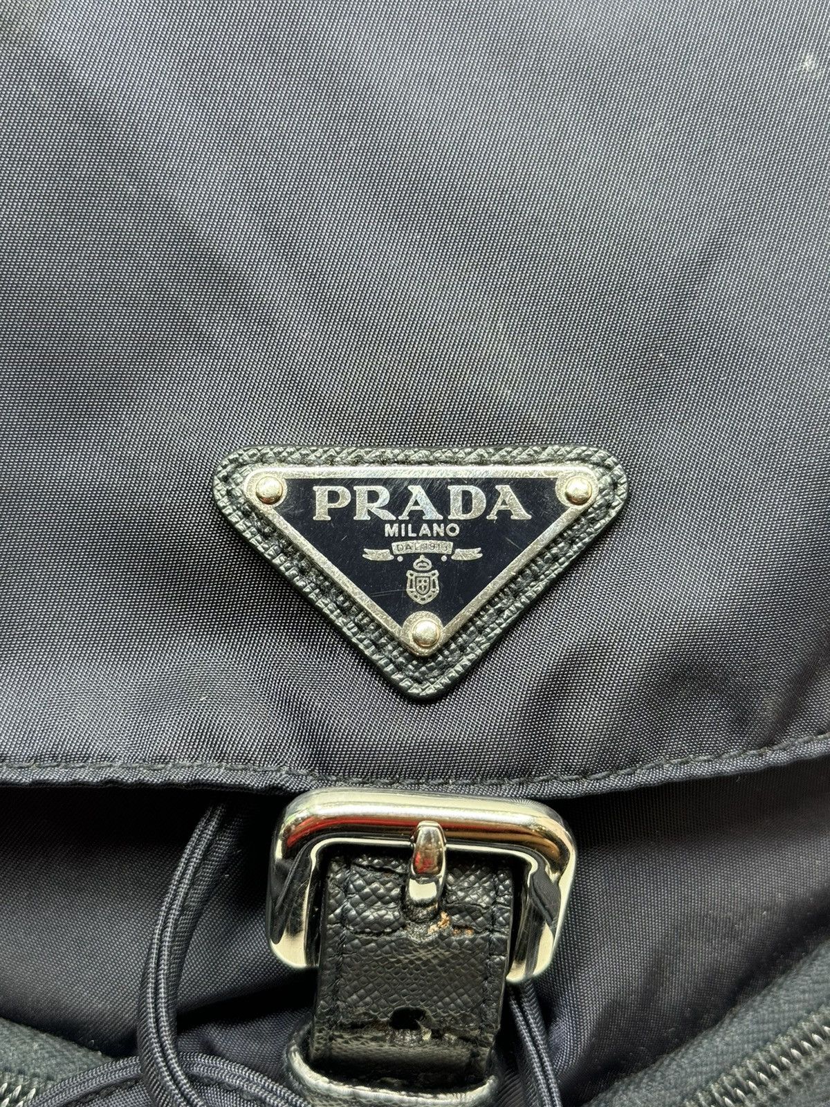 Prada Prada Zainetto Navy Tessuto Nylon Leather Backpack Rucksack Size ONE SIZE - 8 Thumbnail