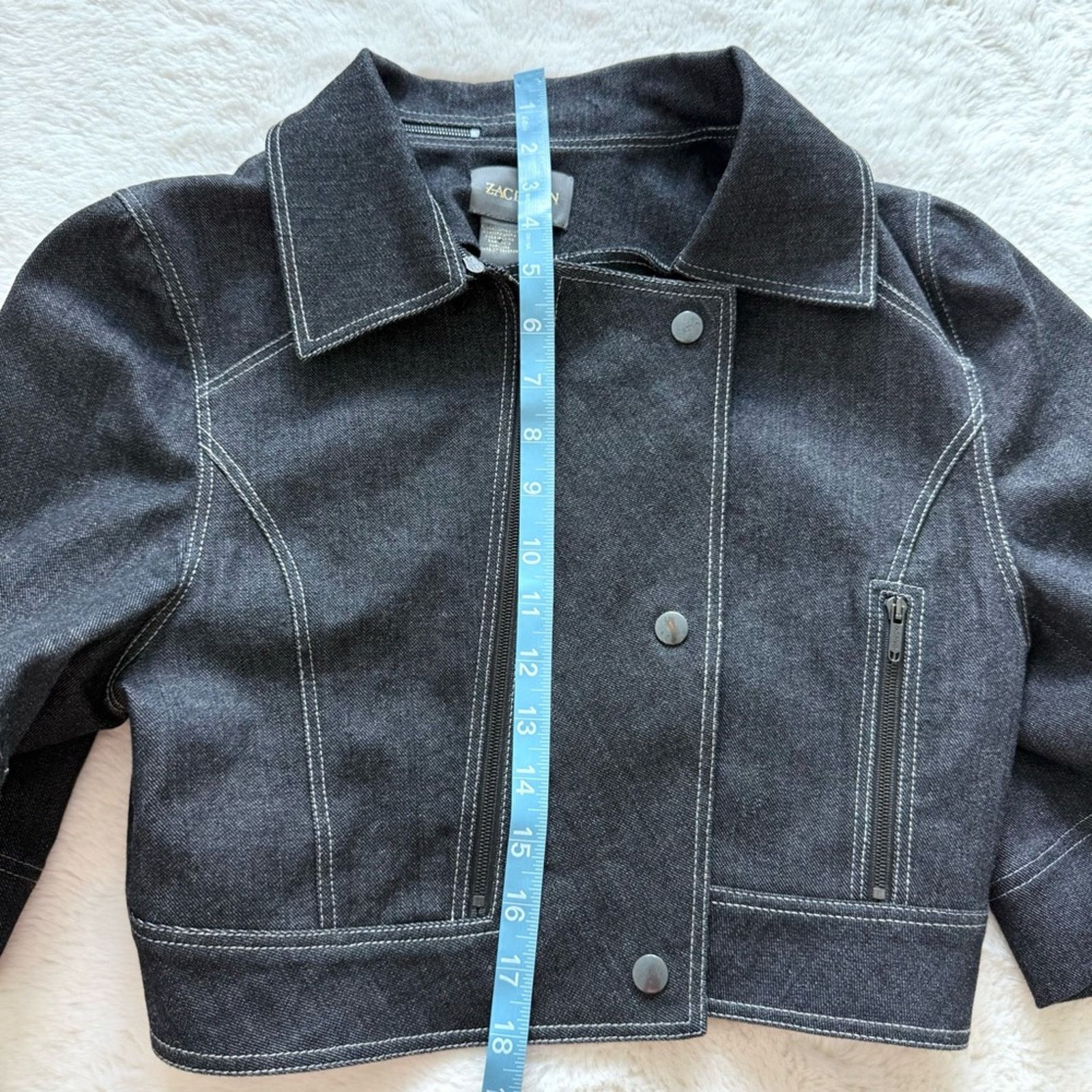 Zac Posen Zac Posen women crop jeans jacket size 8 US Size M / US 6-8 / IT 42-44 - 6 Thumbnail