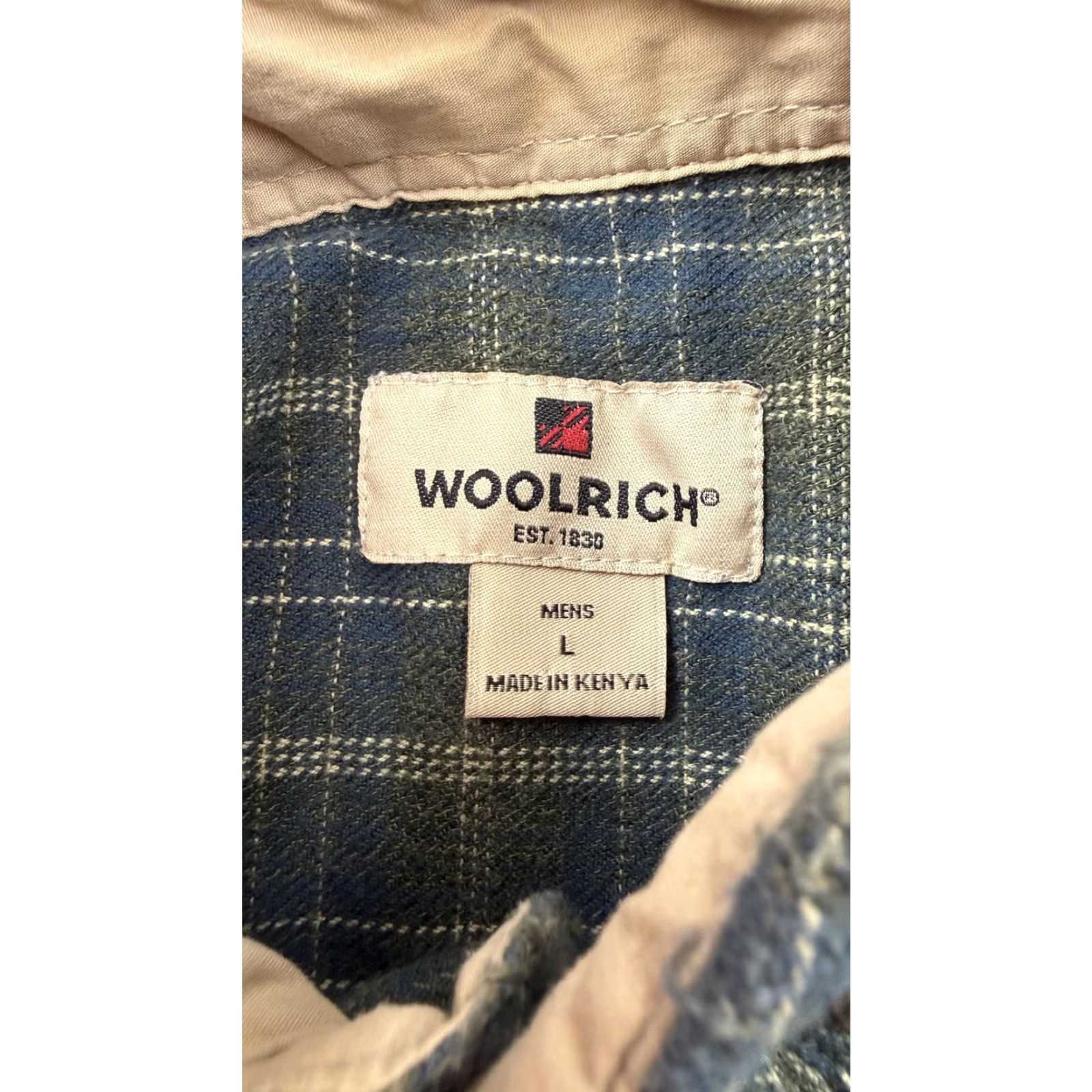 Vintage VINTAGE Woolrich Shirt Mens L Blue Plaid Flannel Button-Front Long Sleeve Casual Size US L / EU 52-54 / 3 - 5 Thumbnail