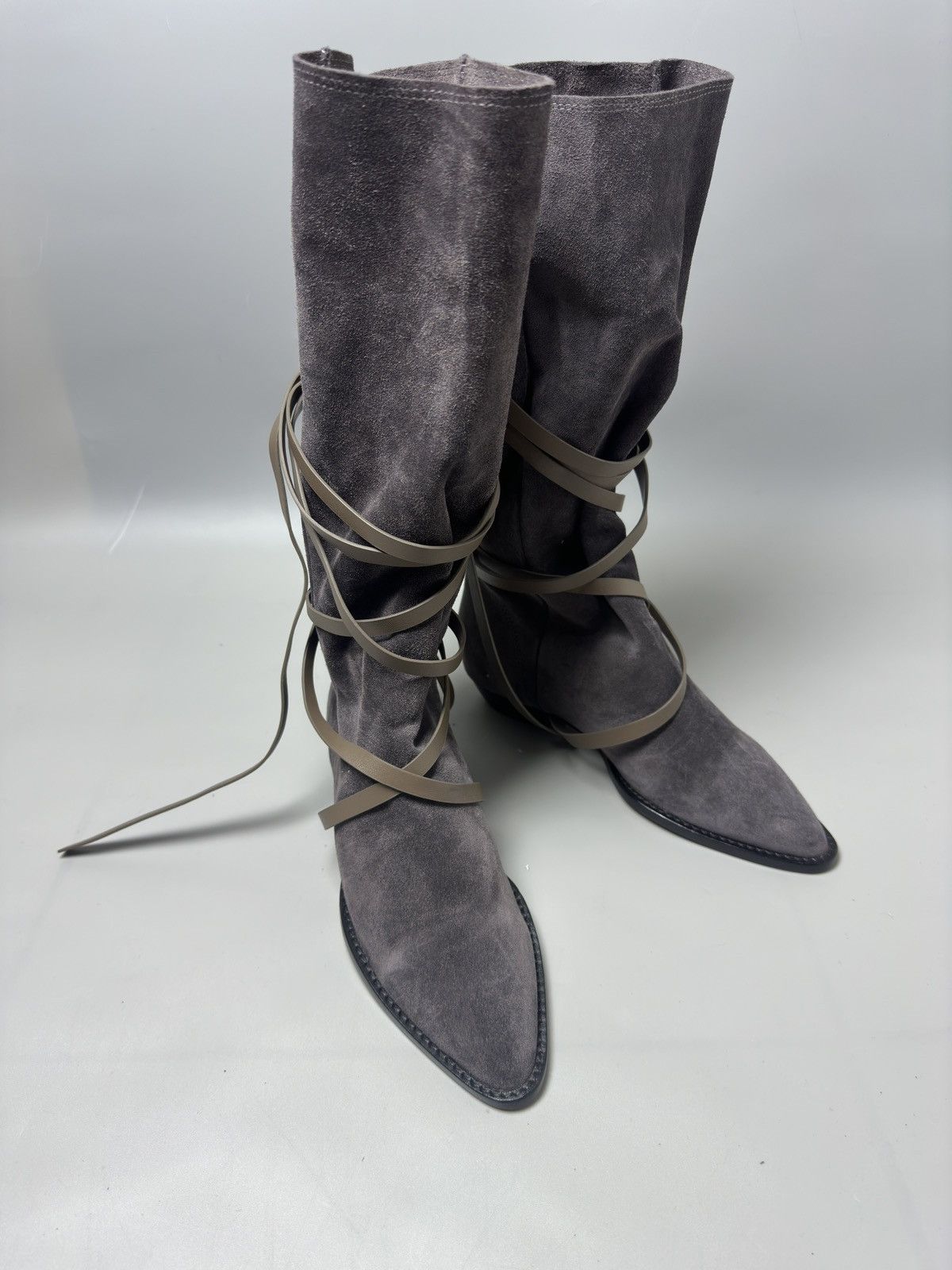 Isabel Marant Isabel Marant — Siane Pointed Suede Knee-High Boots Size US 8 / IT 38 - 3 Thumbnail