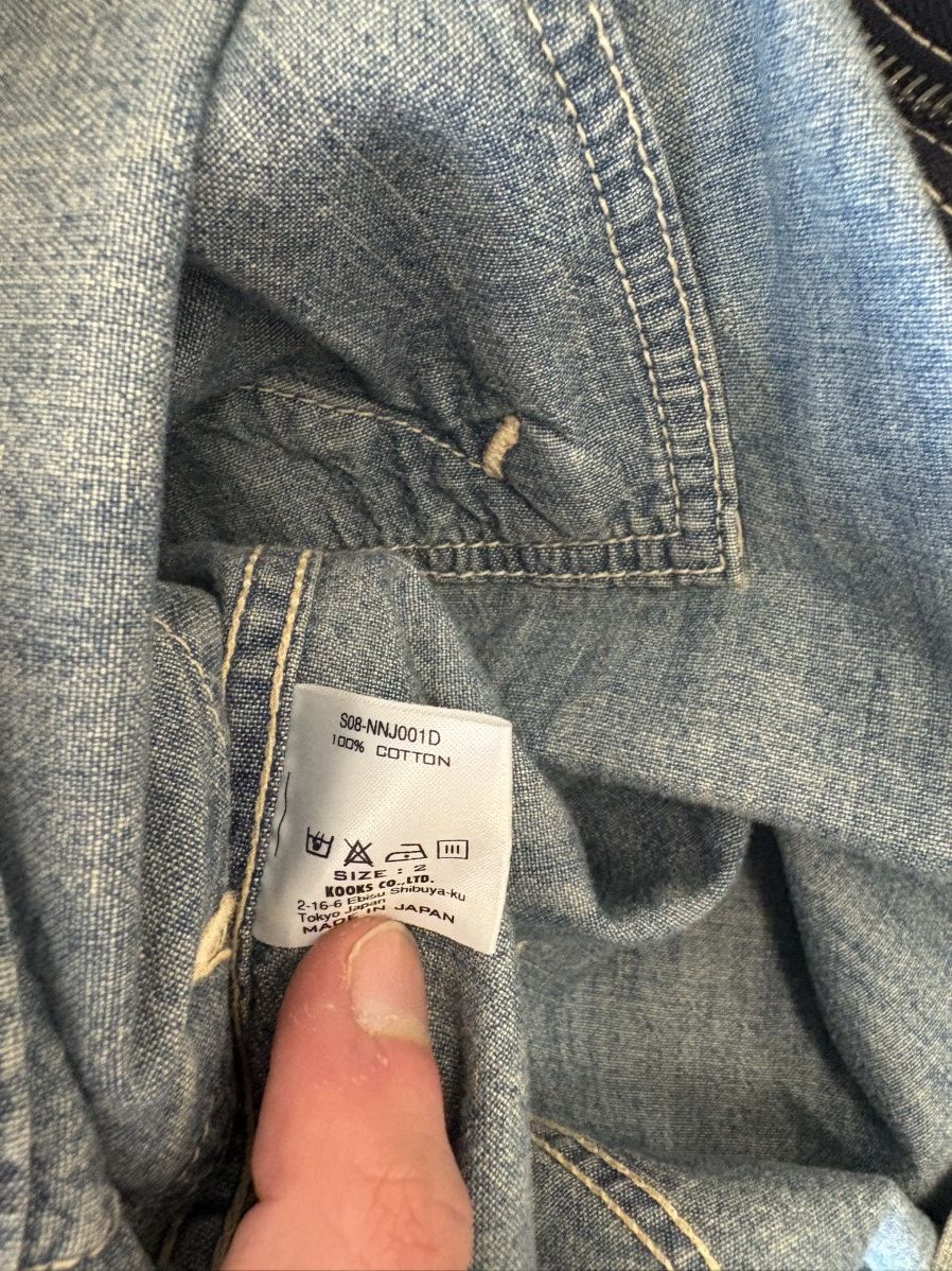 Number (N)ine Number (N)ine SS08 Distressed Chambray Double Zip Size US M / EU 48-50 / 2 - 4 Thumbnail