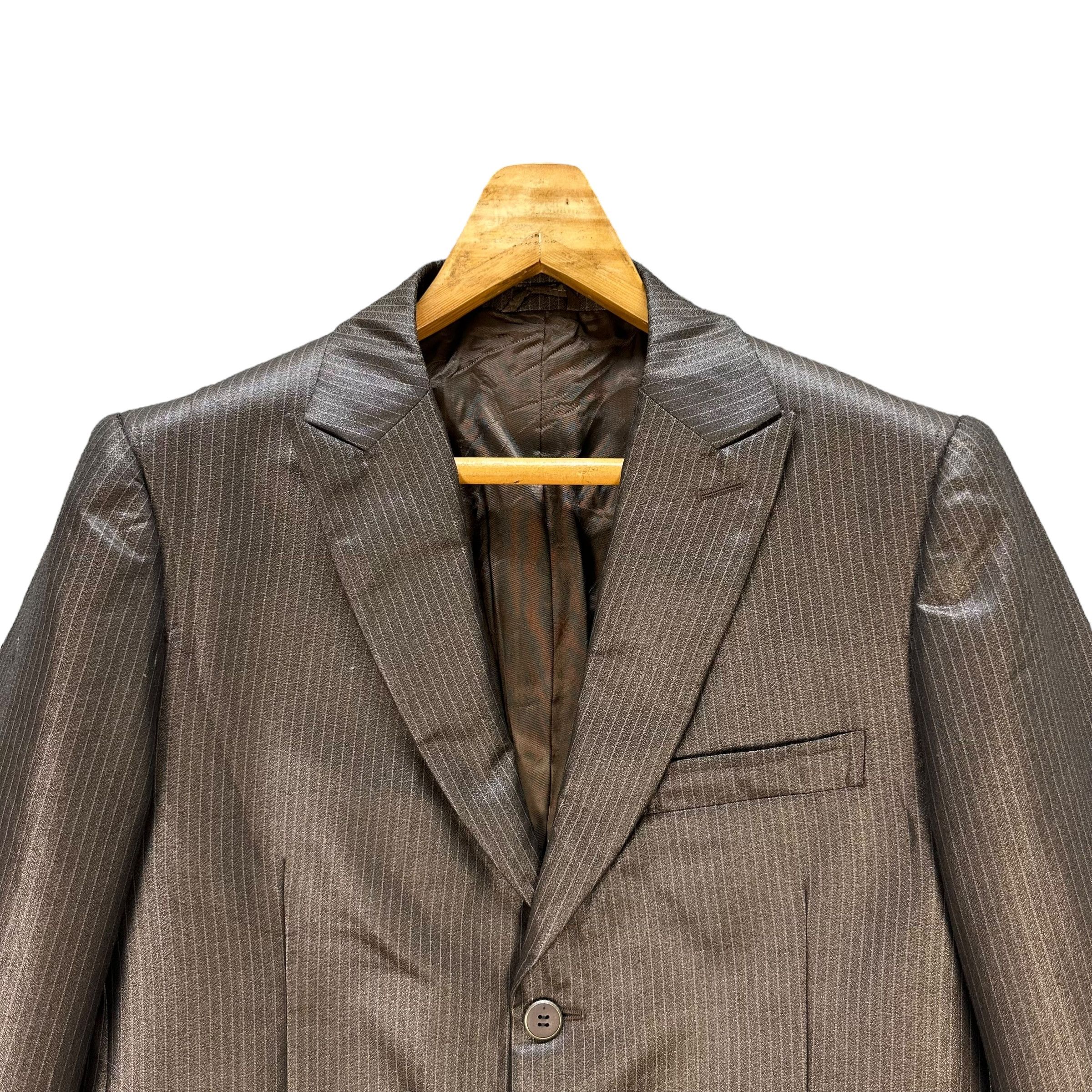 Japanese Brand CoSTUM HOMME Striped Suit Jacket Blazer #A67-1621 Size 40R - 2 Thumbnail