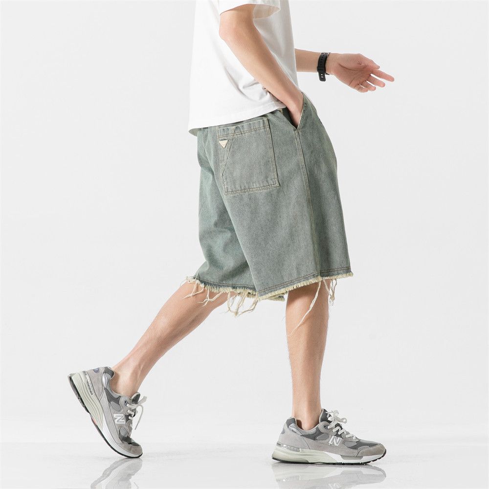 Japanese Brand × Vintage Men's casual vintage distressed washed denim shorts Size US 32 / EU 48 - 3 Thumbnail