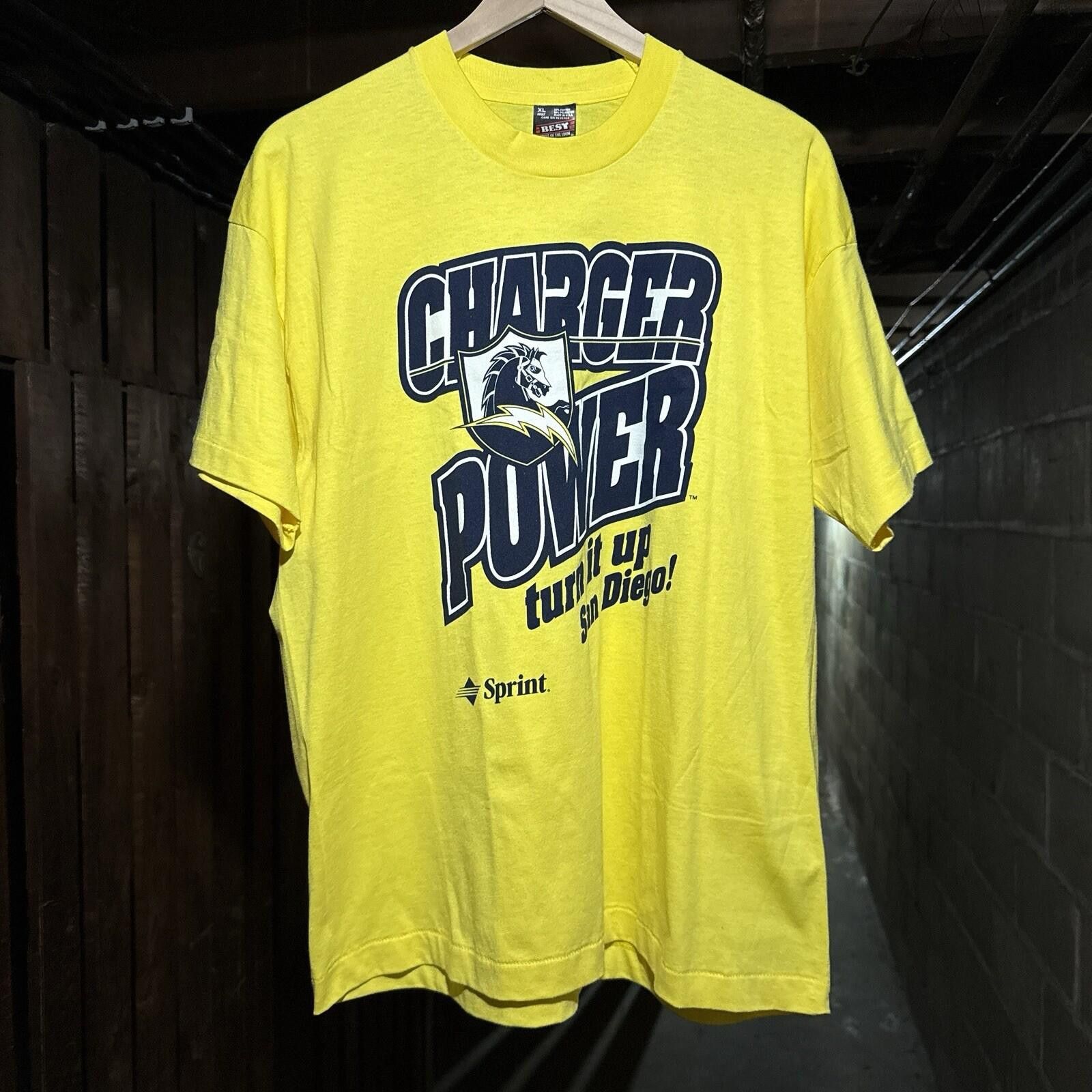 Fruit Of The Loom Vintage 80s San Diego Chargers Charger T-Shirt XL Yellow Size US XL / EU 56 / 4 - 1 Thumbnail
