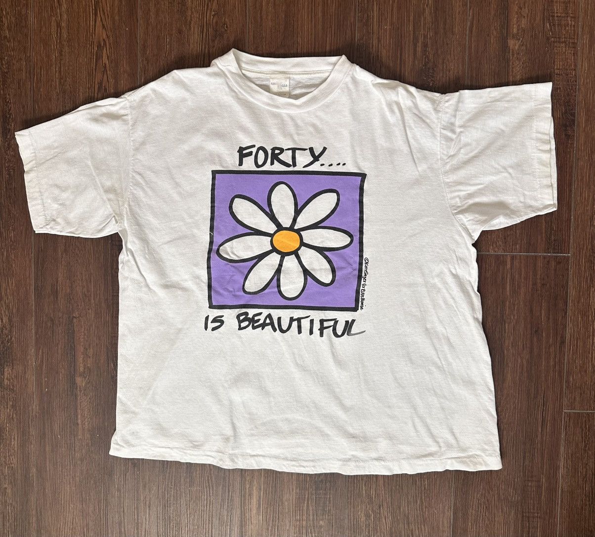 Vintage Vintage peace floral tee Size US L / EU 52-54 / 3 - 1 Thumbnail