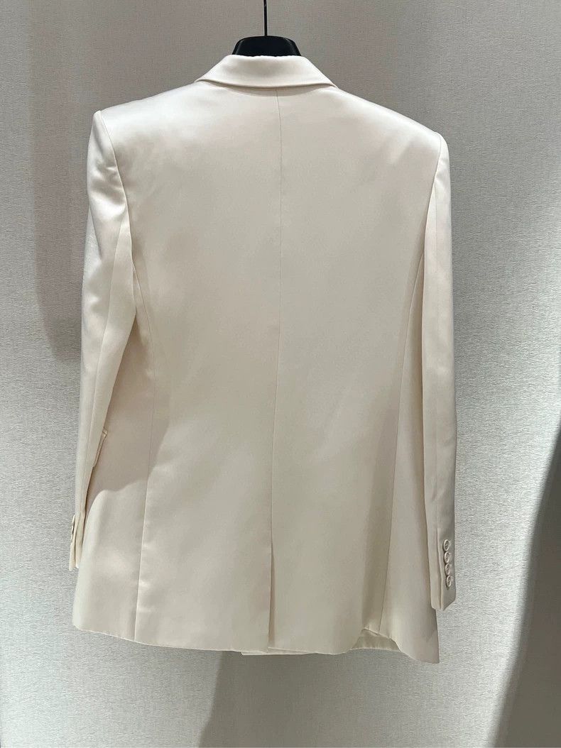 Saint Laurent Paris Saint Laurent Paris Mulberry silk satin ladies' blazer 2505 Size S / US 4 / IT 40 - 2 Thumbnail