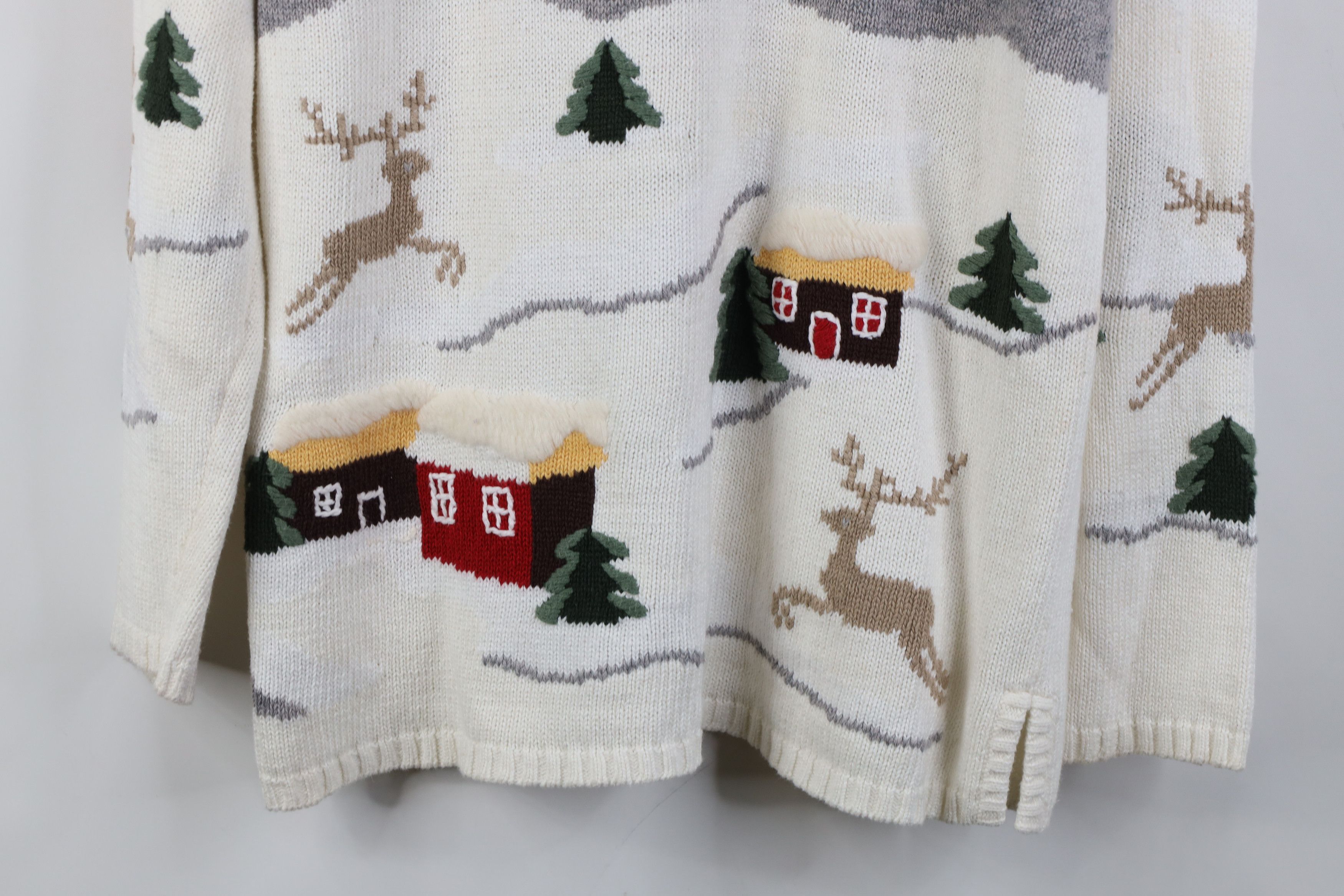Vintage Vintage 90s Streetwear Christmas Town All Over Print Sweater Size M / US 6-8 / IT 42-44 - 3 Thumbnail