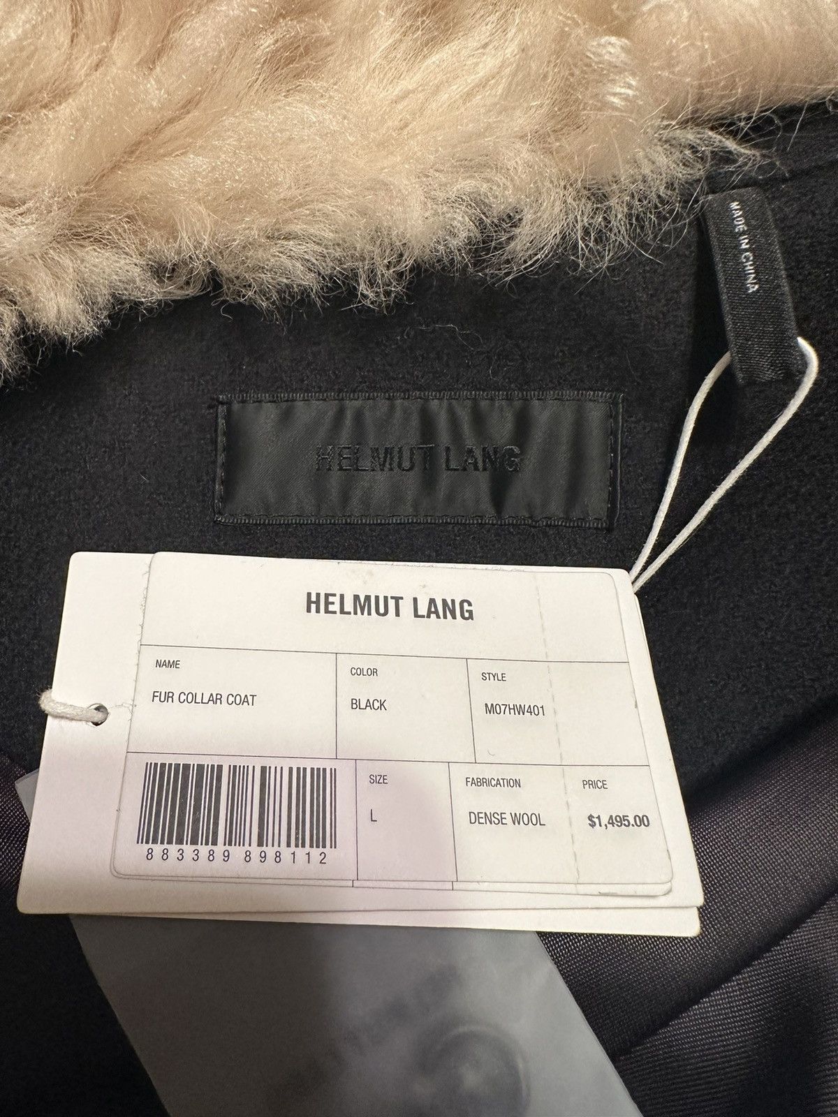 Helmut Lang Fur Shearling Collar Coat NWT Size L / US 10 / IT 46 - 11 Thumbnail