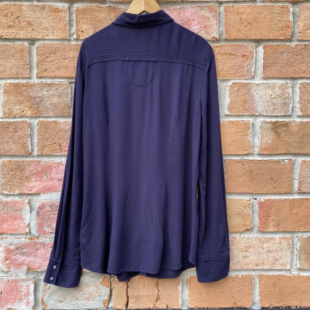Marithe + Francois Girbaud MARITHE+FRANCOIS GIRBAUD Dark Purple Western Shirt Size S / US 4 / IT 40 - 2 Thumbnail
