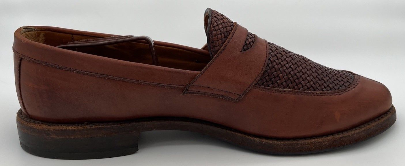 Allen Edmonds Allen Edmonds LEYLAND Chili Brown Leather Penny Loafers 10D Size US 10 / EU 43 - 4 Thumbnail