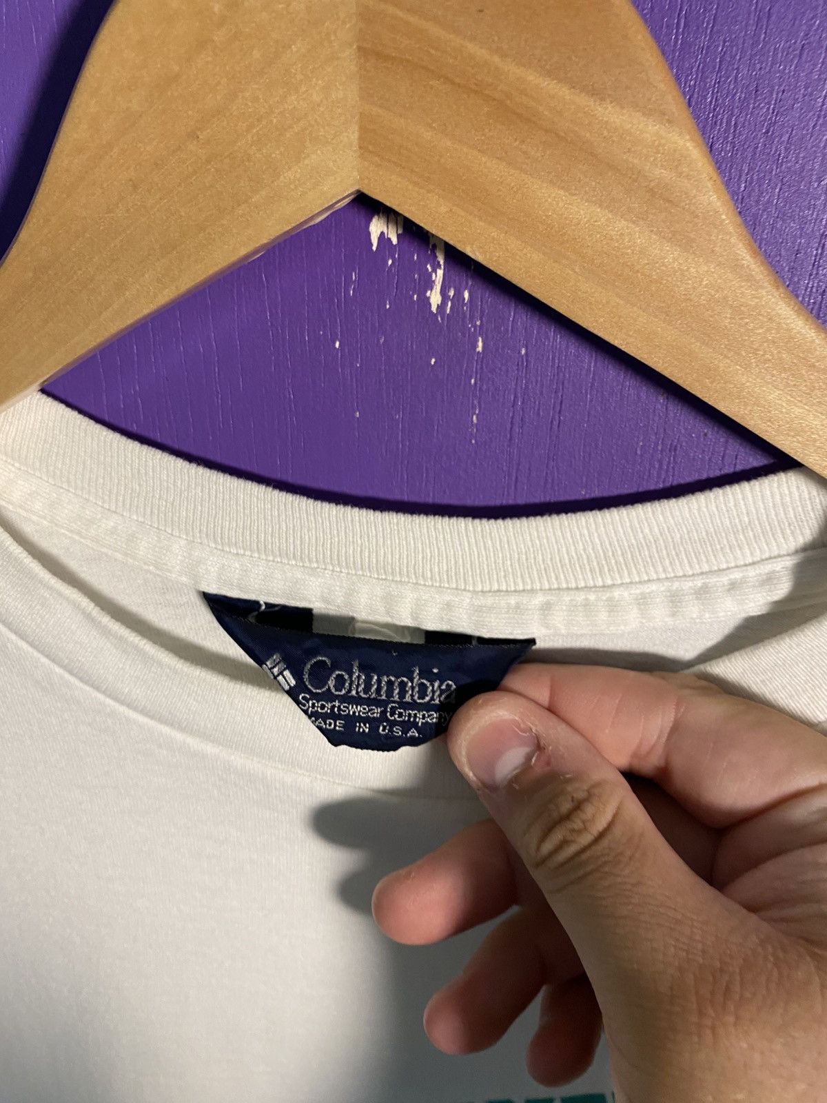 Columbia Vintage 80s Columbia fly fishing t-shirt Size US L / EU 52-54 / 3 - 4 Thumbnail