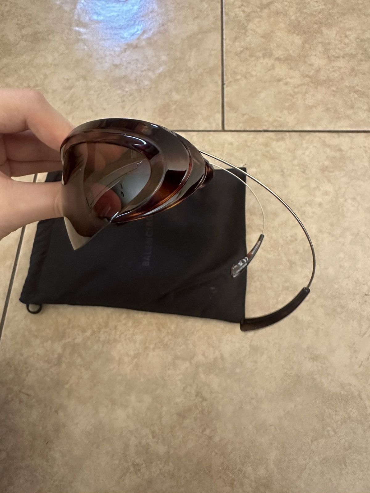 Balenciaga Balenciaga Tortoiseshell Wire Cat Sunglasses Size ONE SIZE - 5 Thumbnail